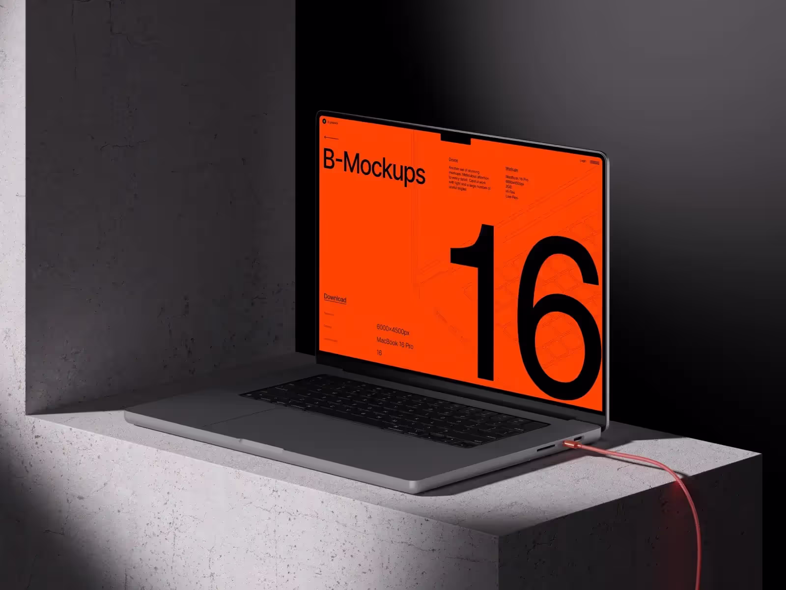 B-Mockups: MacBook 16 Pro