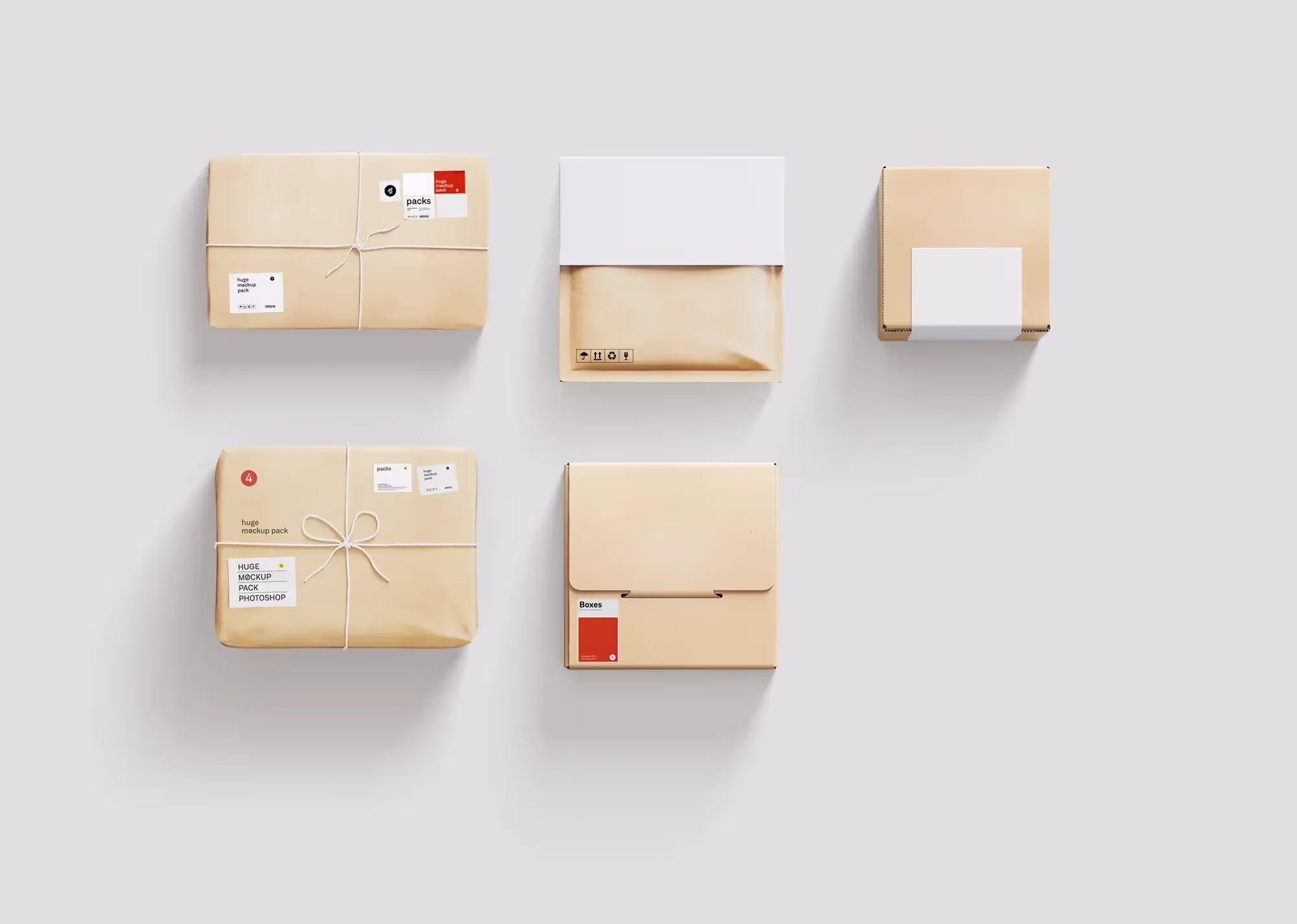Kraft Box Mockups | High Quality Asset