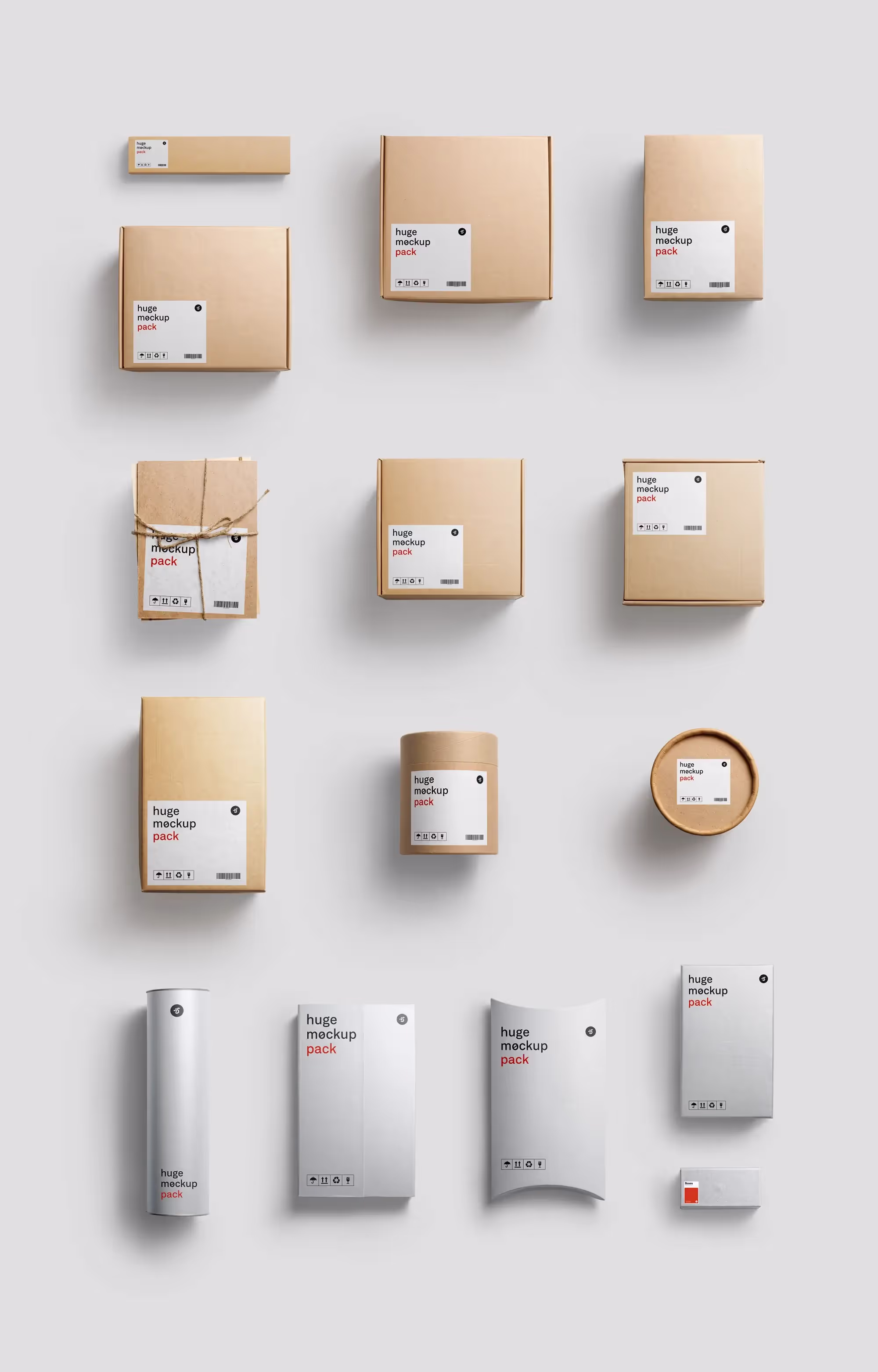 Kraft Box Mockups | Available on ls.graphics