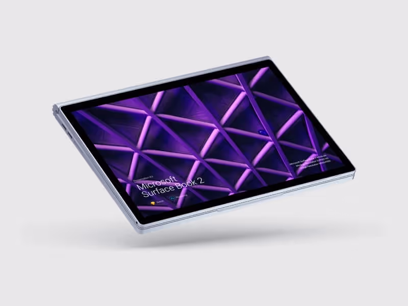 Microsoft Surface Book 2 Mockups