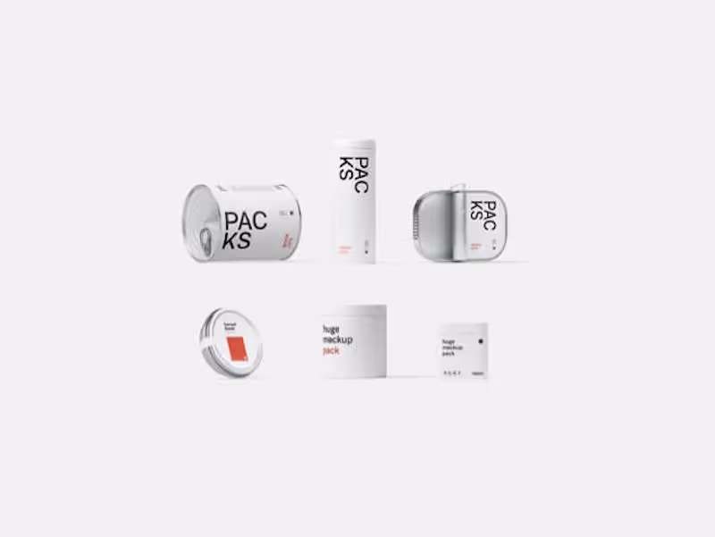Tin Boxes and Canned Goods Mockups