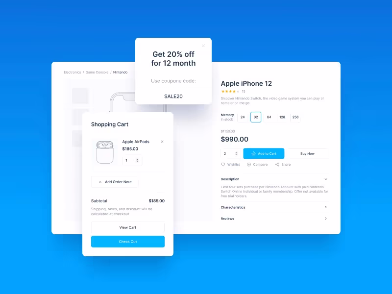 Wirekit: Ecommerce