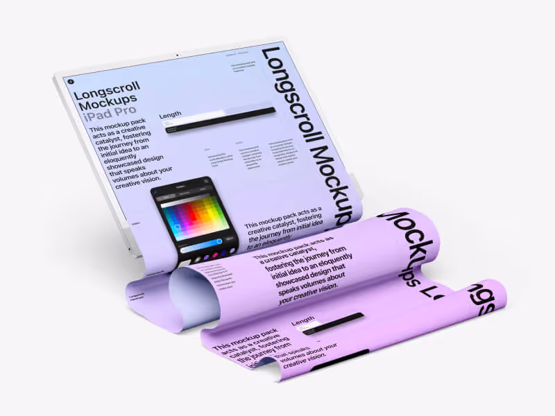 iMac 24 inch Longscroll Mockups