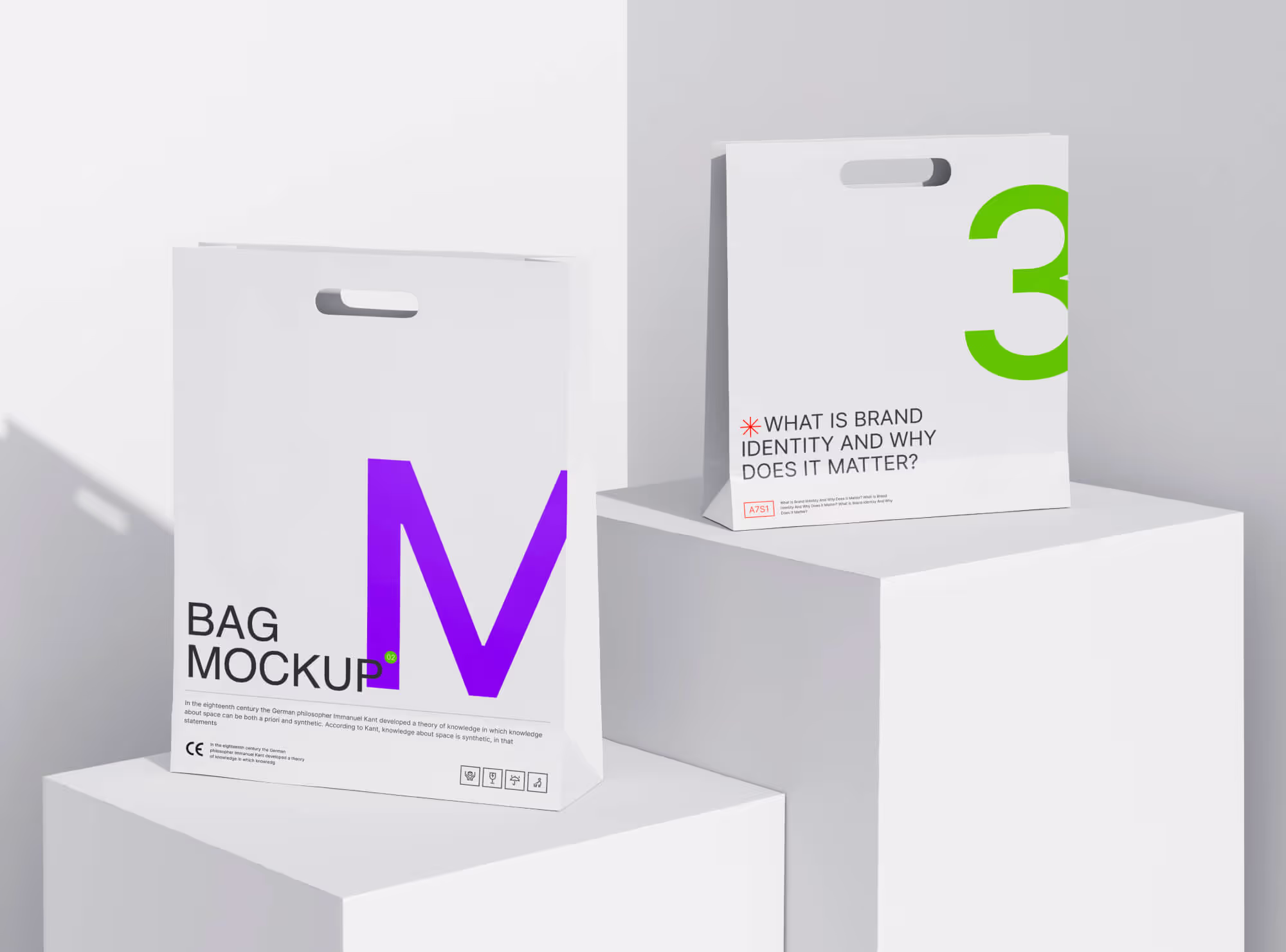 Free 2 Paper Bags Mockup | Download at ls.graphics