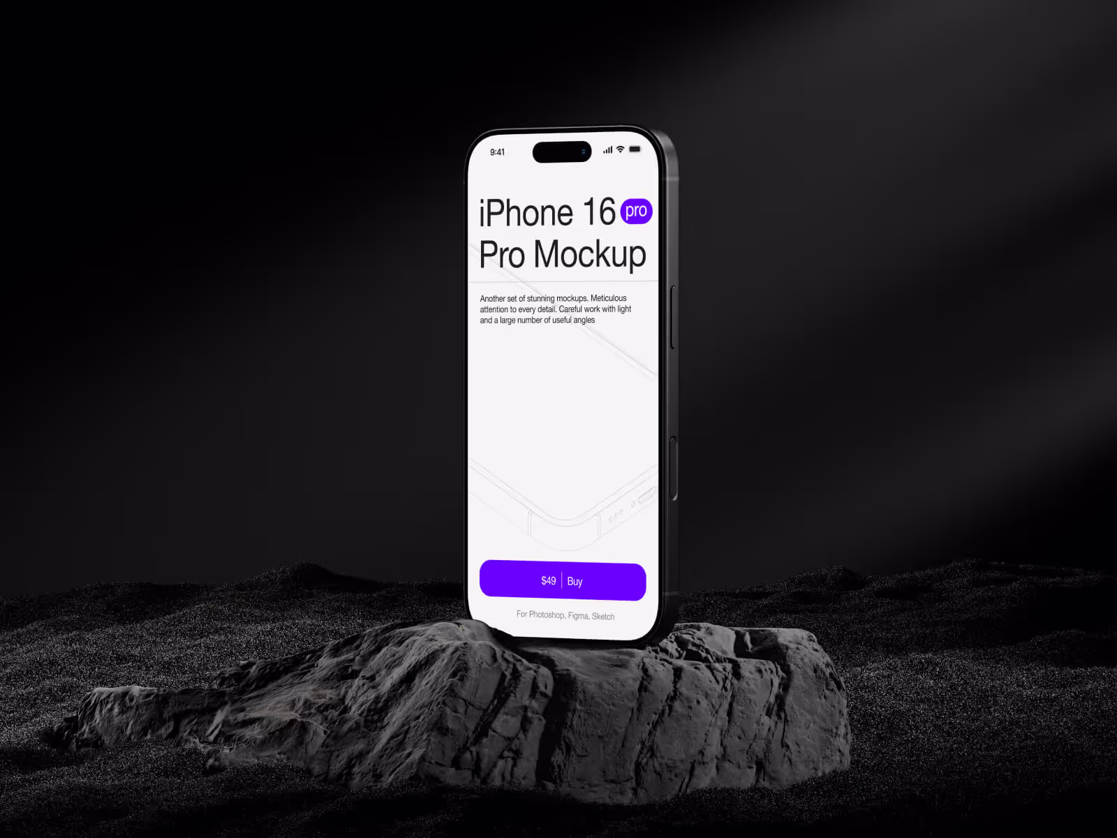 Devices Mockups - U-Mockups iPhone 16 Pro | Full Resolution File