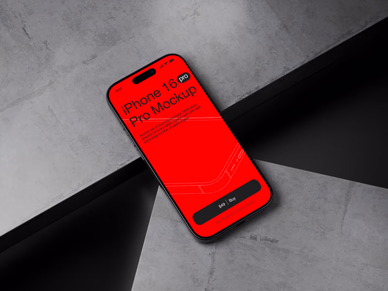 Devices Mockups - U-Mockups iPhone 16 Pro | Commercial Use Ready