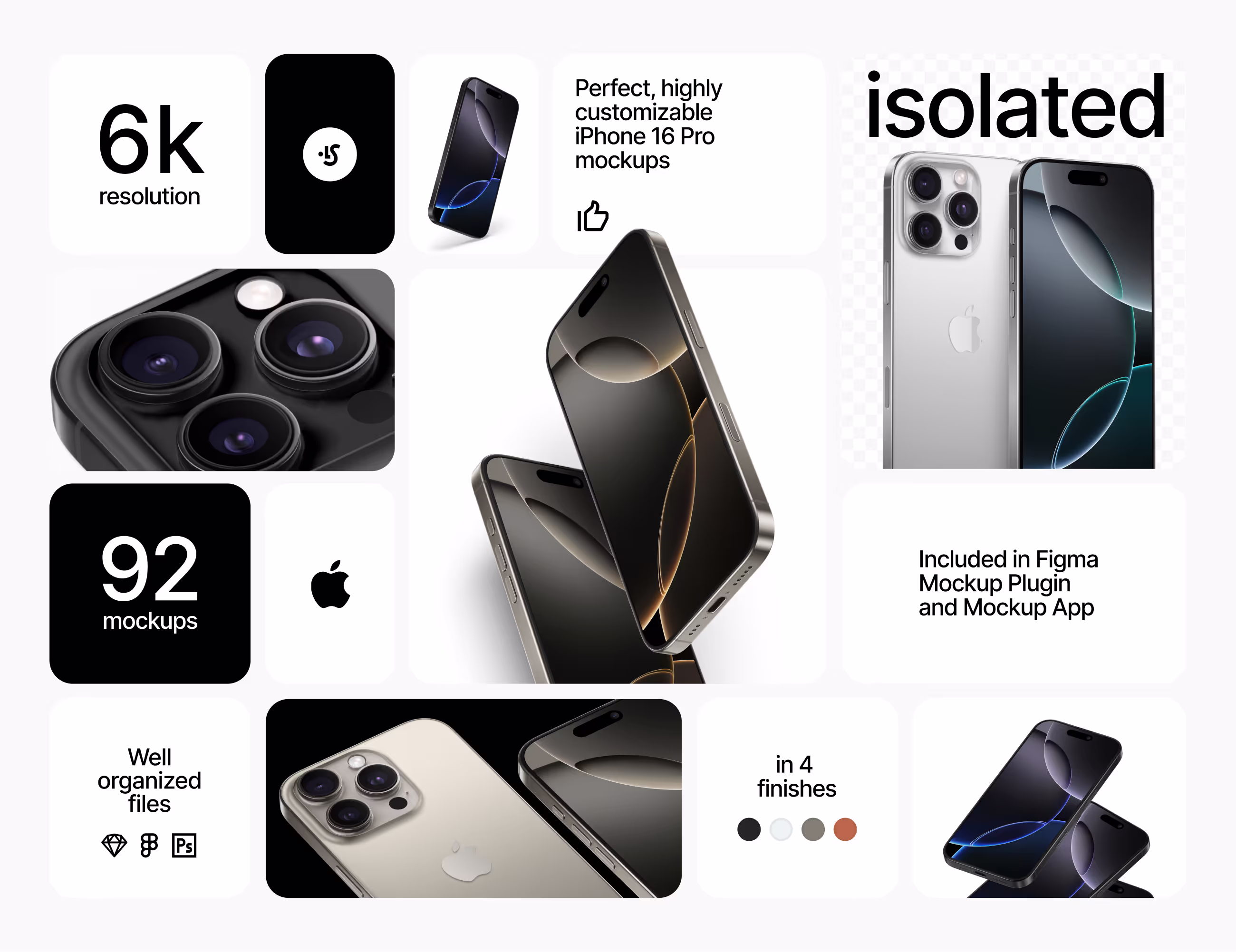 Iphone Mockups - iPhone 16 Pro Mockups | Available on ls.graphics