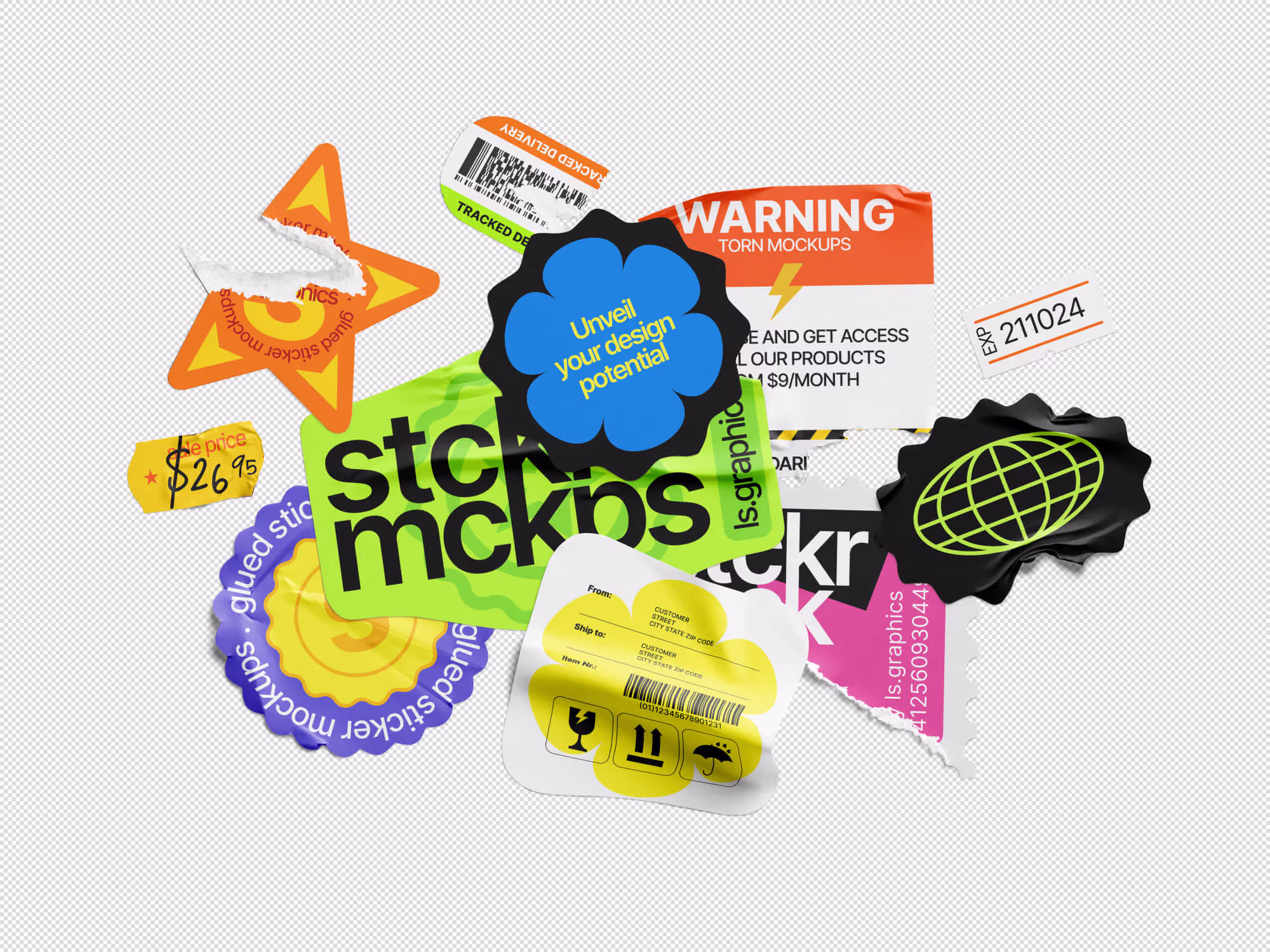 Branding Mockups - Sticker Mockups | Download at ls.graphics