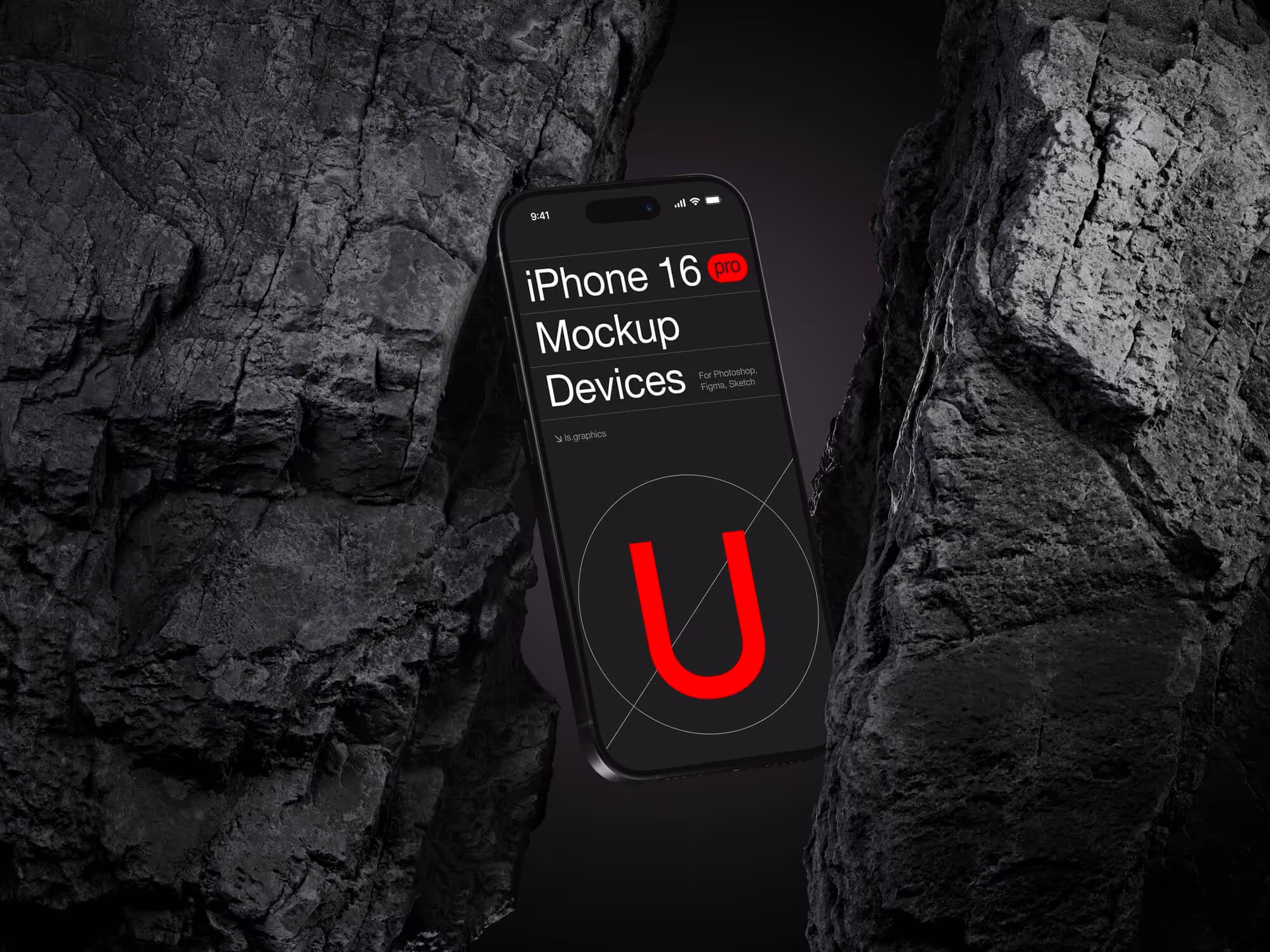 U-Mockups: iPhone 16 Pro, Scene 02 | Premium Download Ready