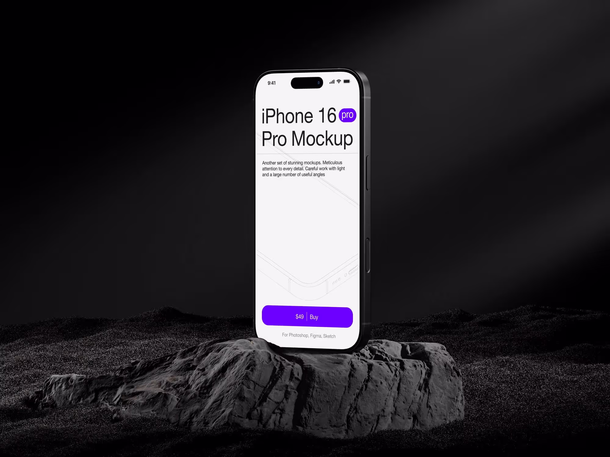 U-Mockups: iPhone 16 Pro, Scene 05 | Premium Download Ready