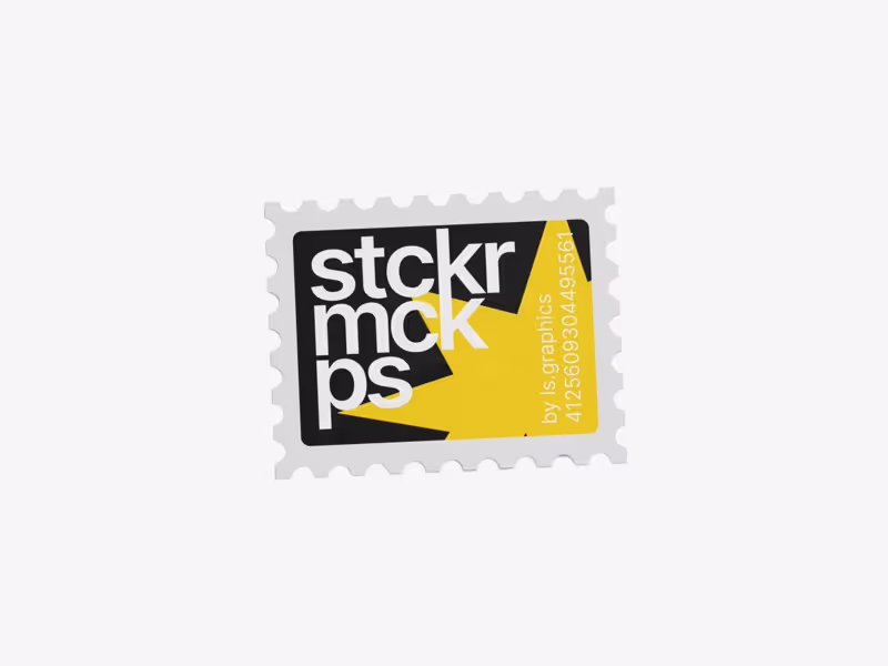 Glossy Sticker Mockup, Scene 50
