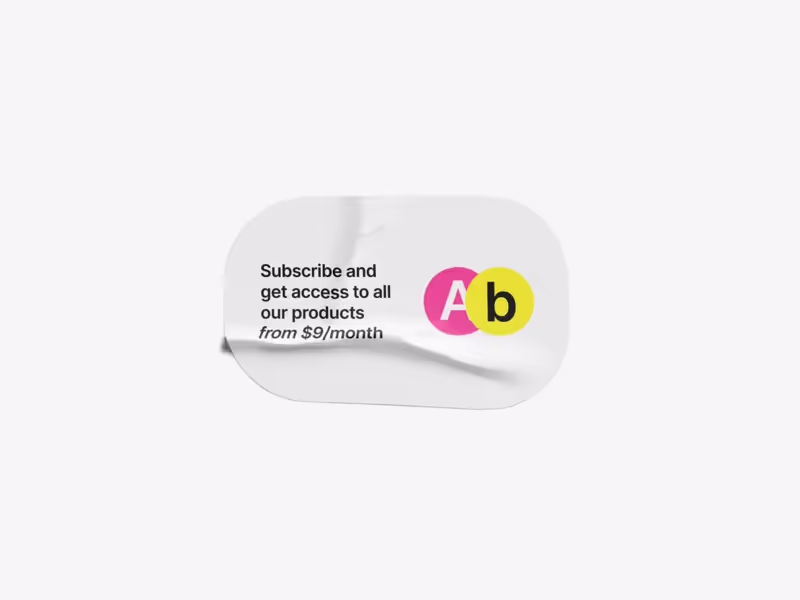 Glossy Sticker Mockup, Scene 12