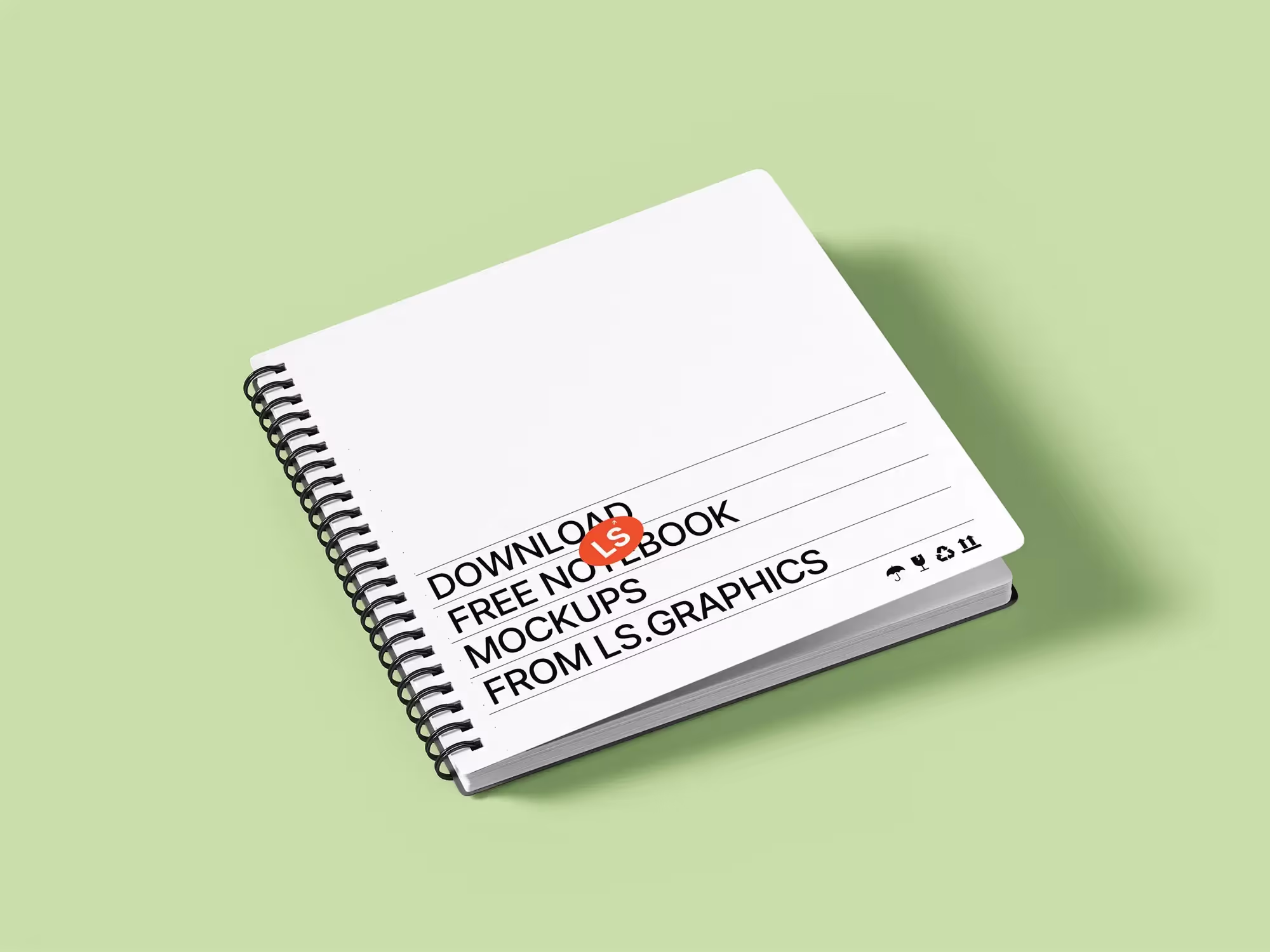 Rounded Corners Spiral Notepad Free Mockup | Professional Template