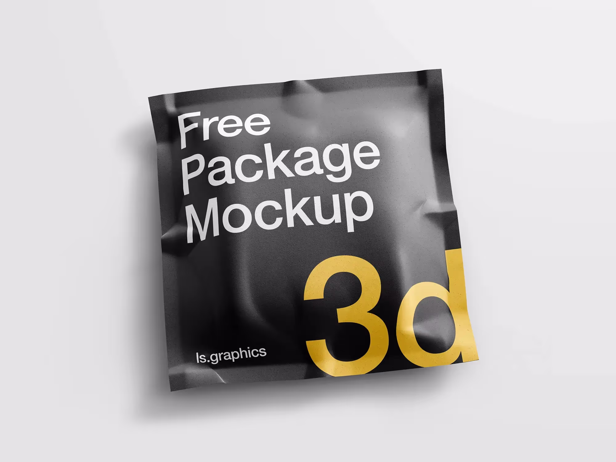 Square Pouch Realistic 3D Mockup | Premium Download Ready