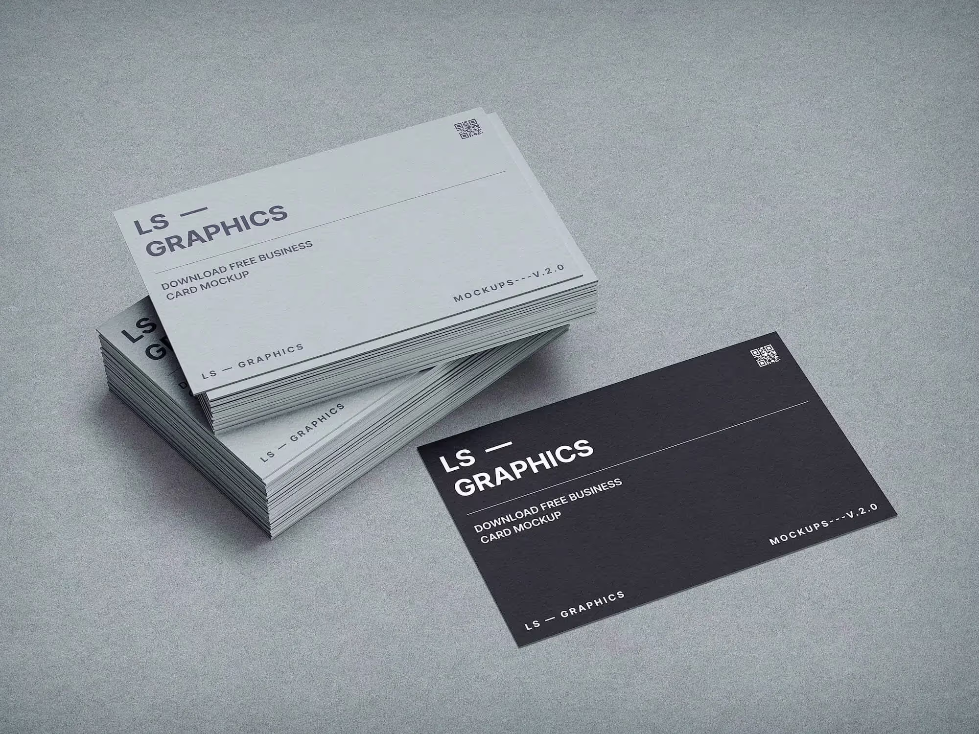 Free Stacked Business Cards Mockup PSD | High Quality Asset