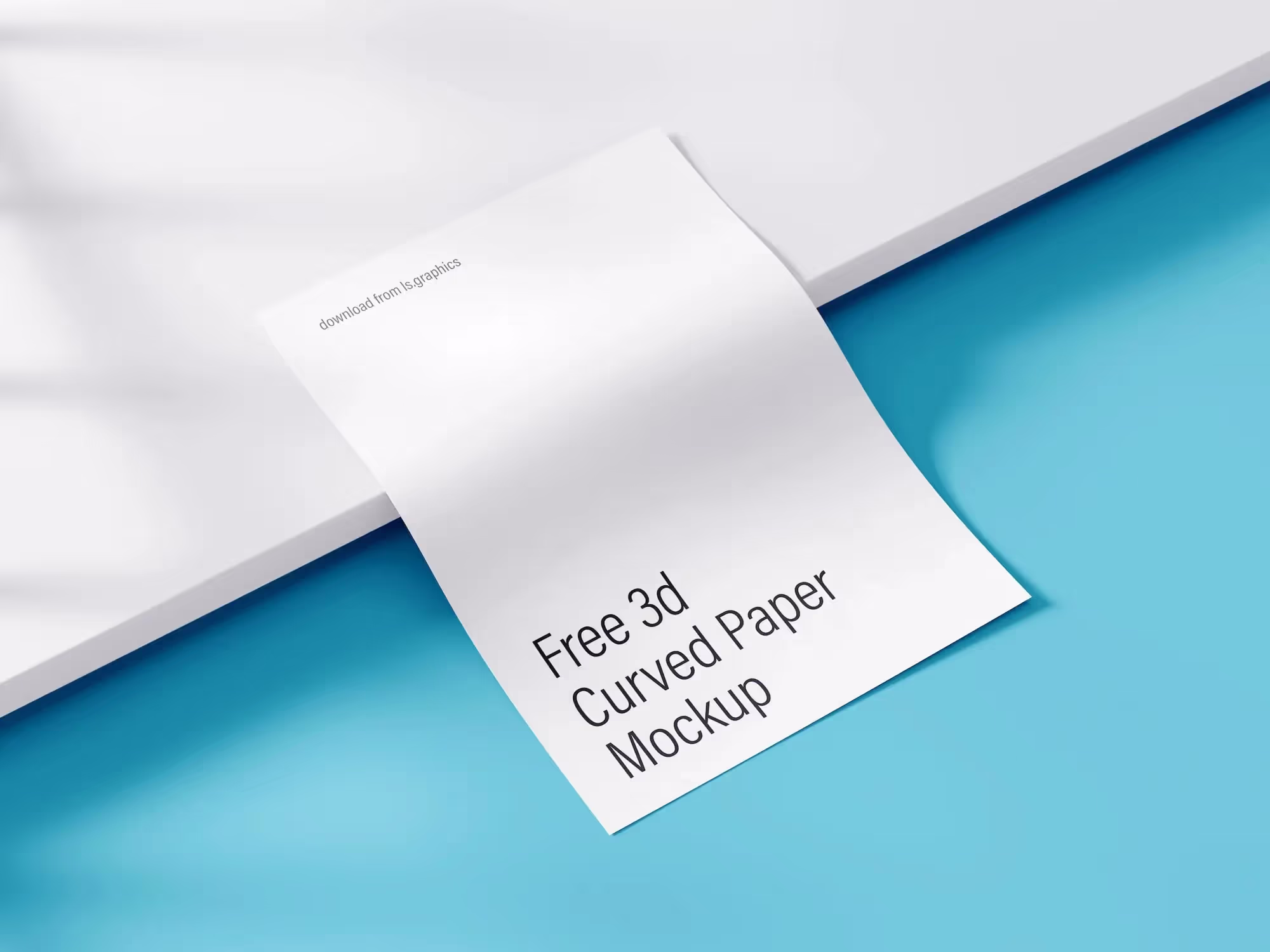 Free 3D Curved Paper Mockup | Best Seller Template