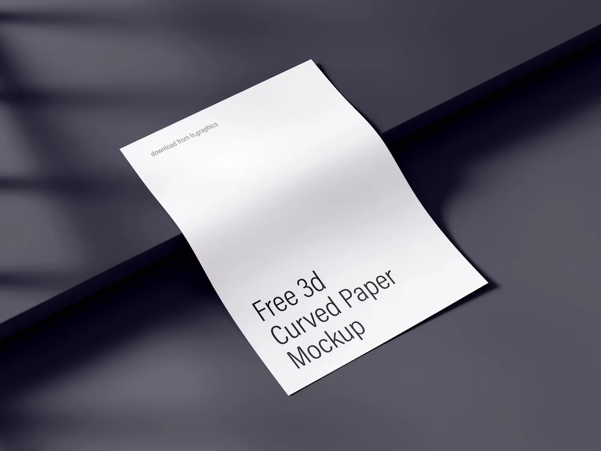 Free 3D Curved Paper Mockup | Best Seller Template