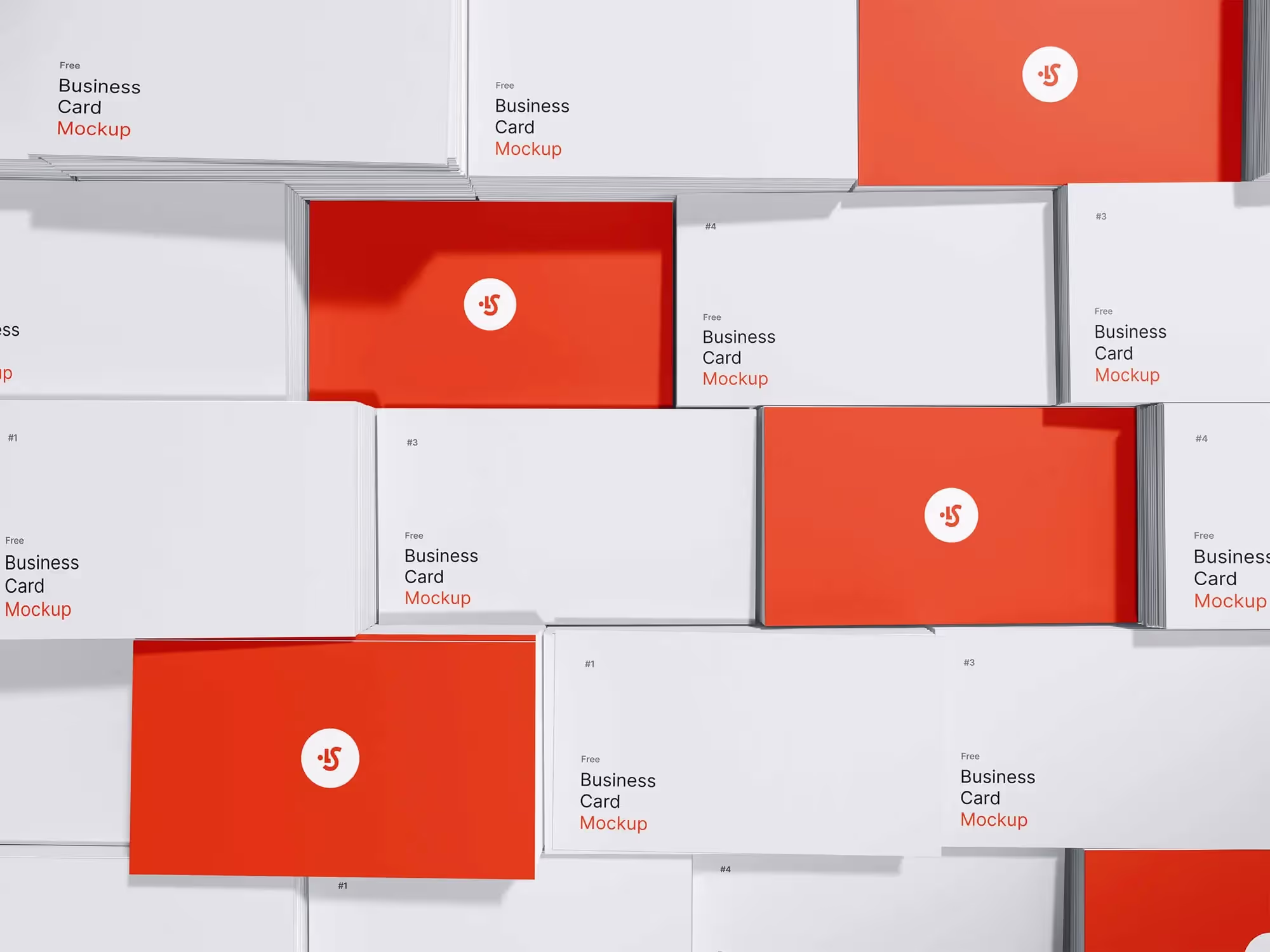 Stack of Free Business Card Mockups | Best Seller Template