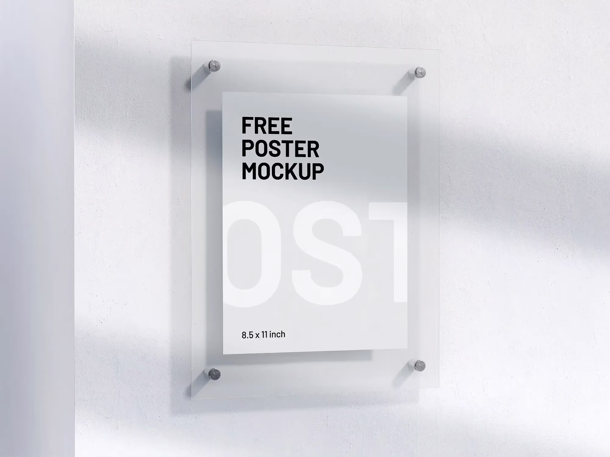 Free Letter Size Poster Mockup | Professional Template