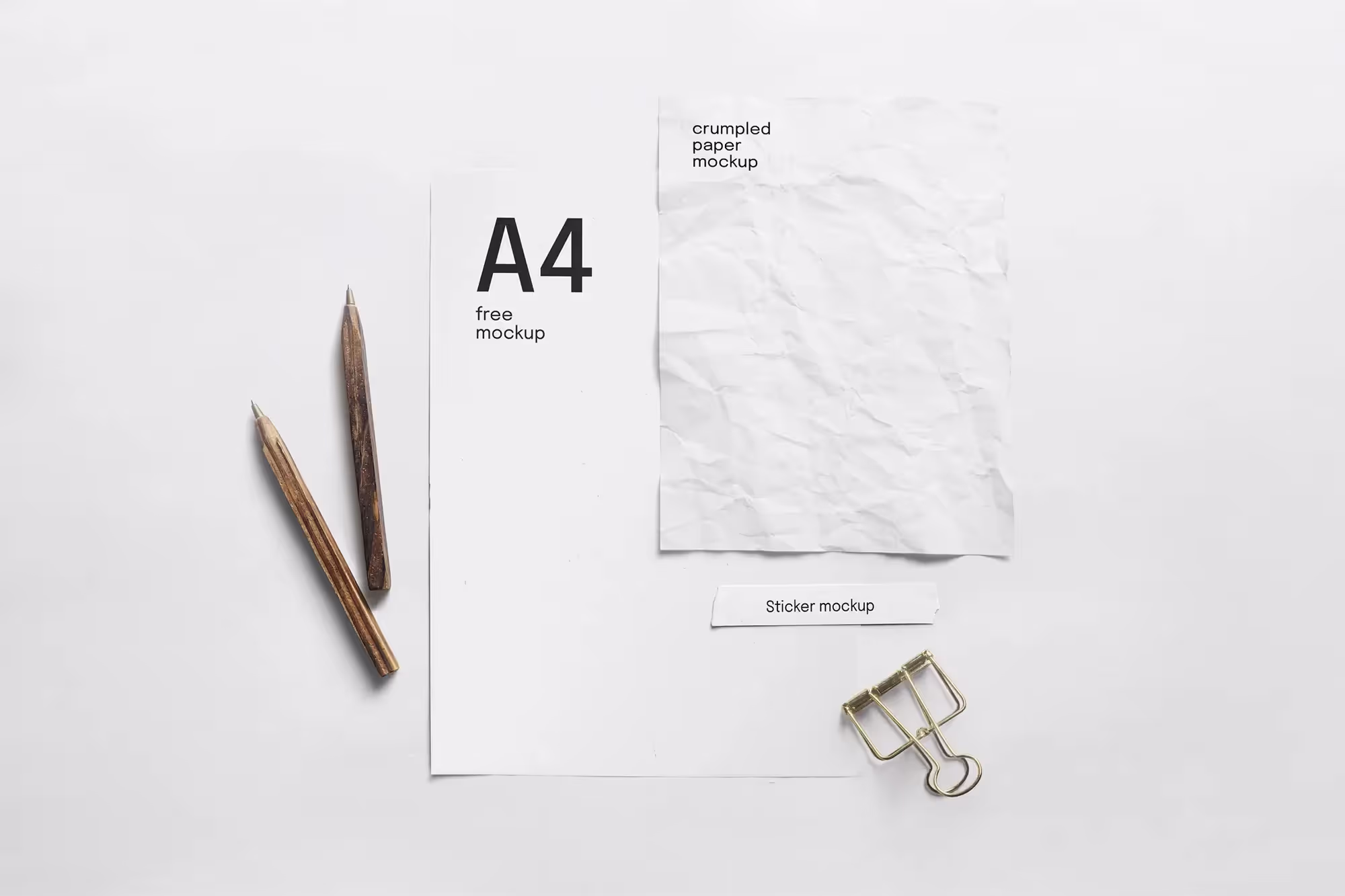 Free Paper Composition Mockup | Best Seller Template