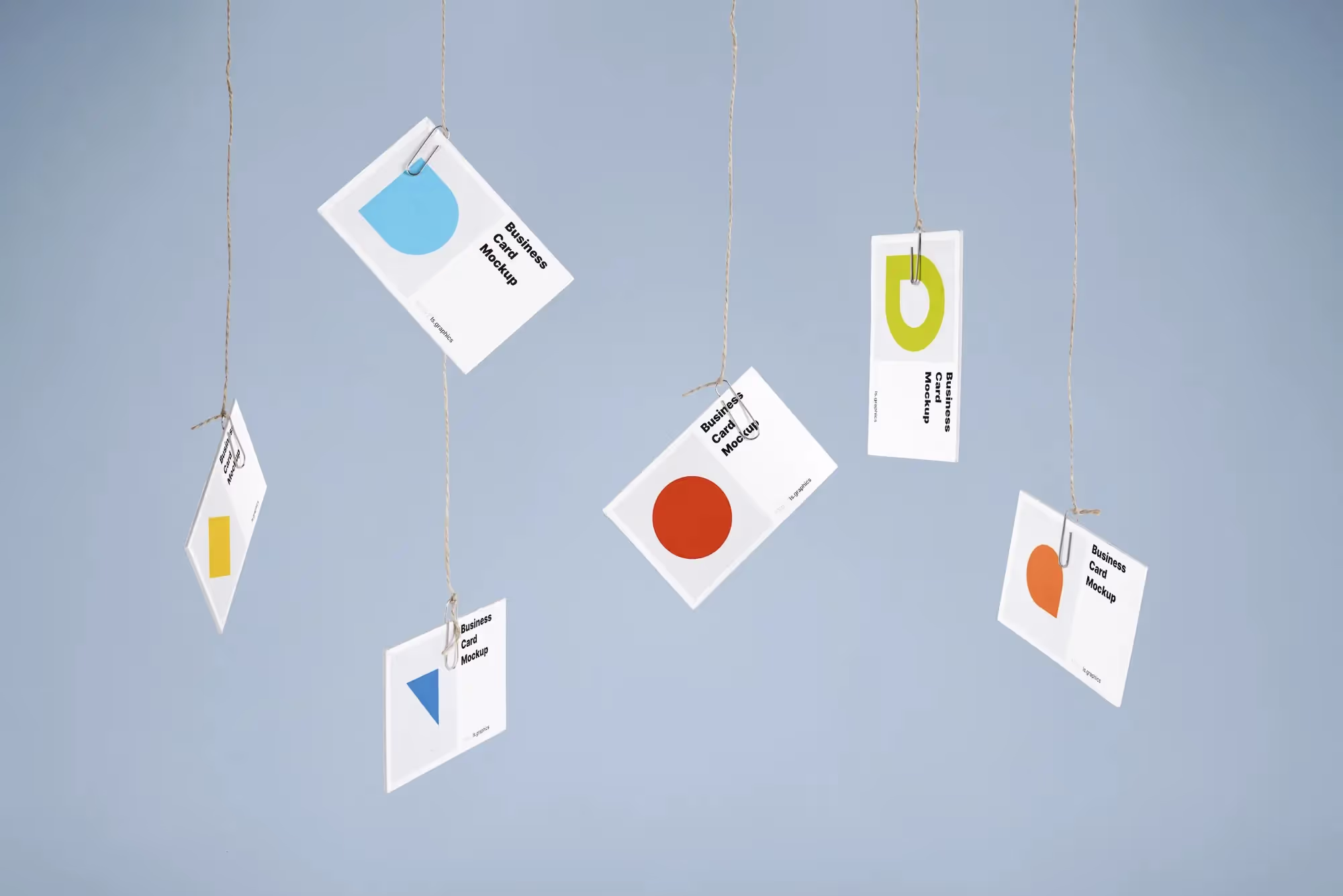 Free Hanging Business Card Mockups | High Quality Asset