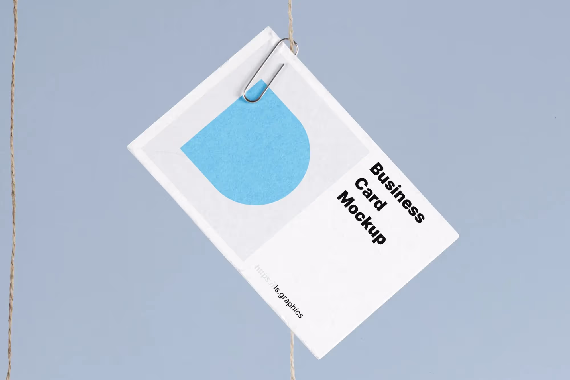 Free Hanging Business Card Mockups | Download at ls.graphics