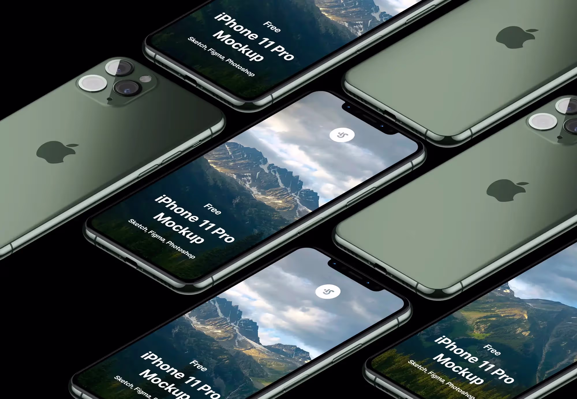 Free iPhone 11 Pro Max Mockup | Available on ls.graphics
