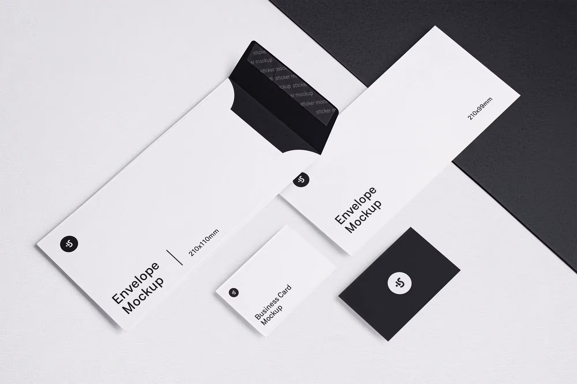 Envelope and Business Card Mockups | Download at ls.graphics