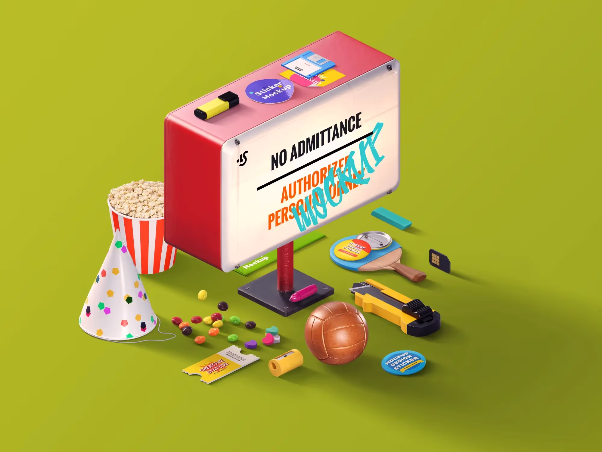 WuHoo Scene. Mockups and Items | Premium Download Ready