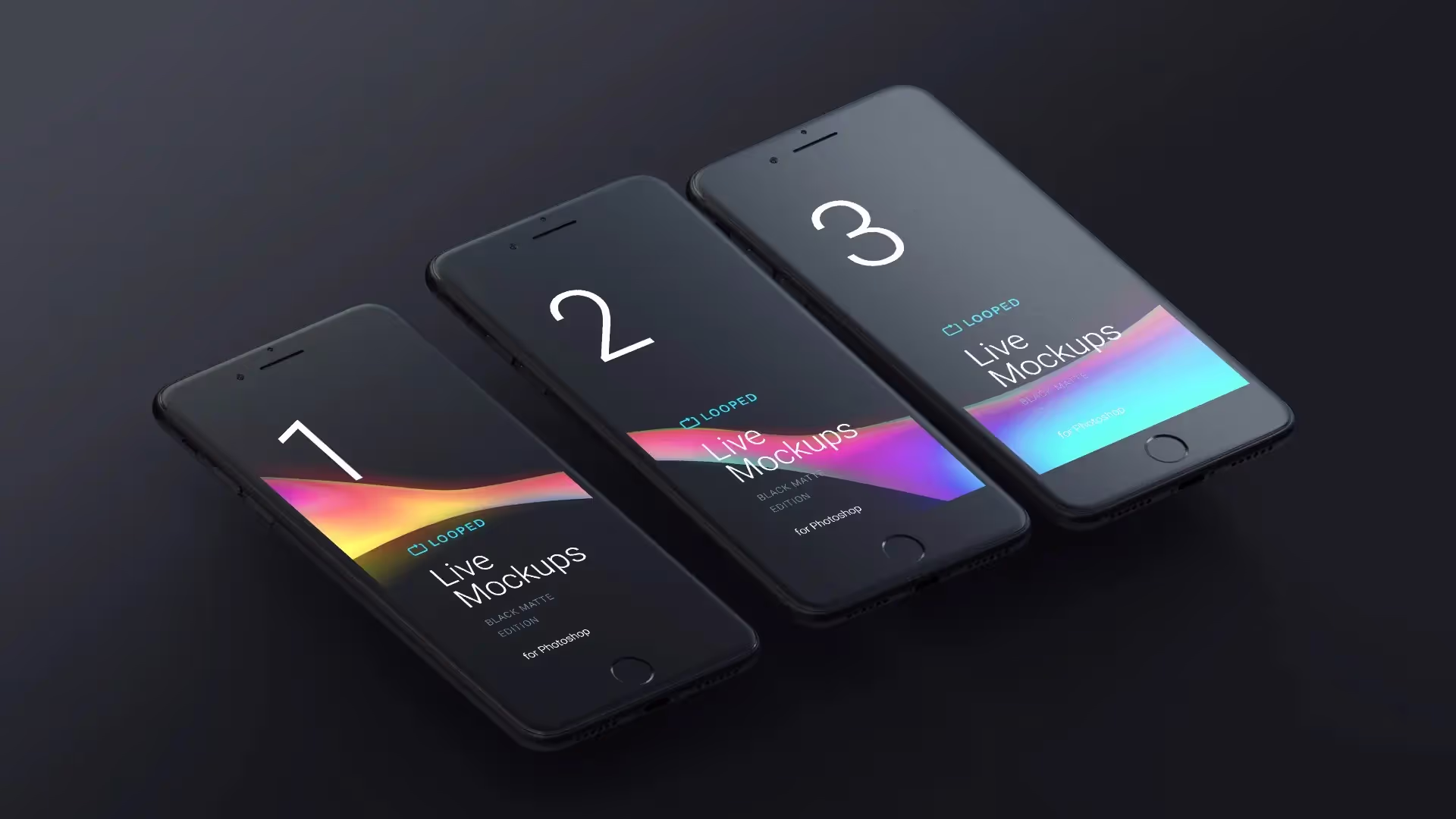 8 Black Clay Apple Devices Mockups | Professional Template