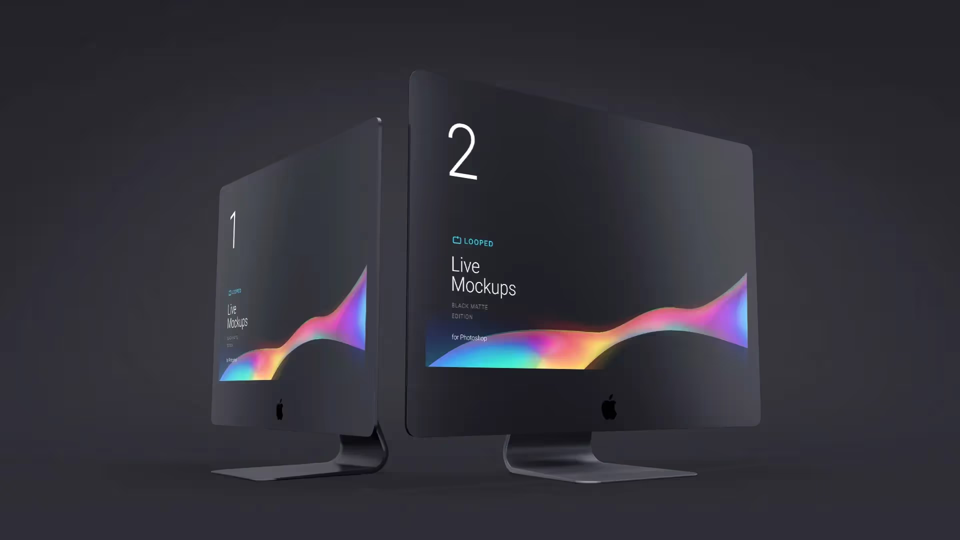 8 Black Clay Apple Devices Mockups | High Quality Asset
