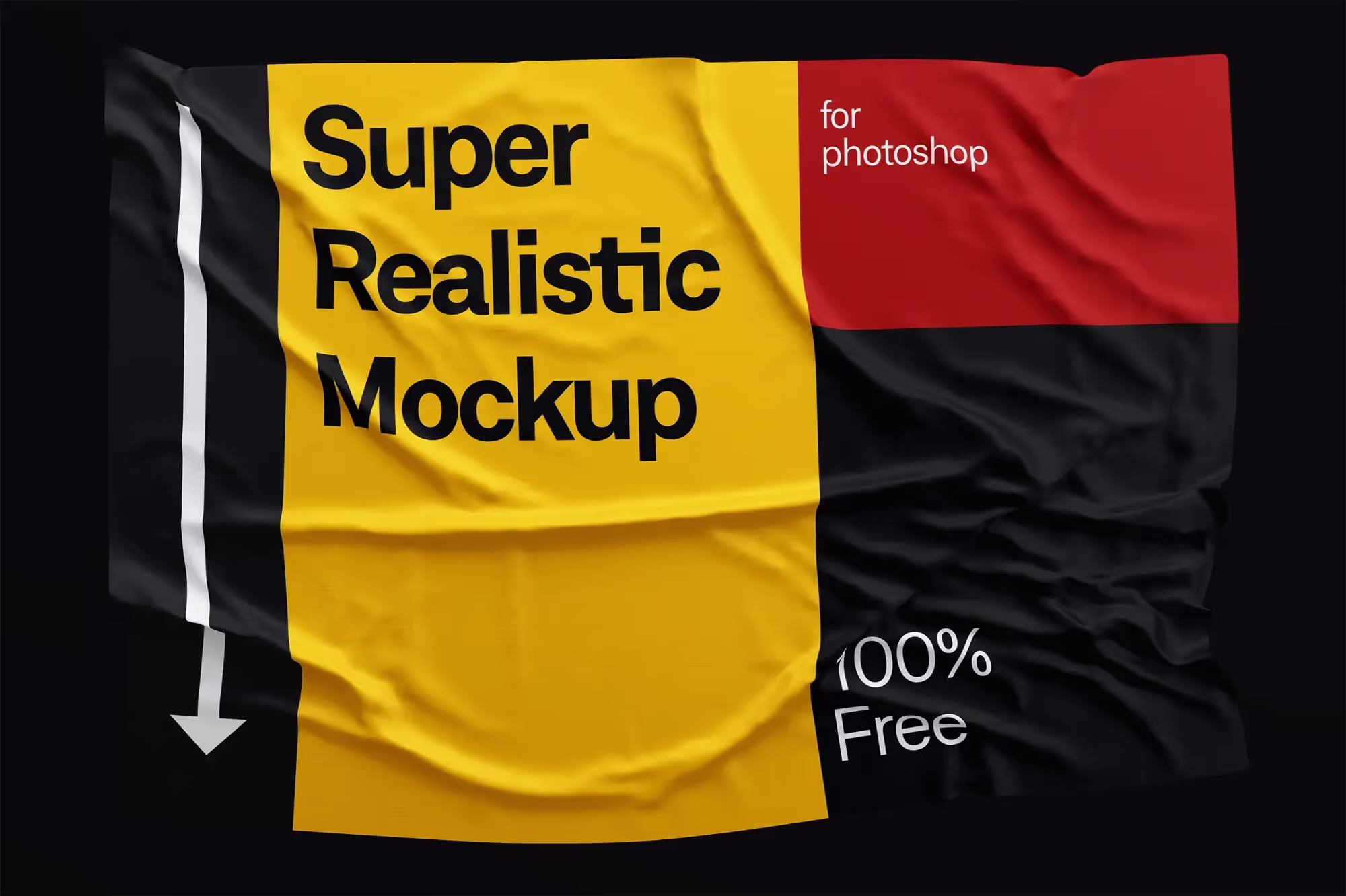 Free Fabric Wrinkled Mockup | Professional Template