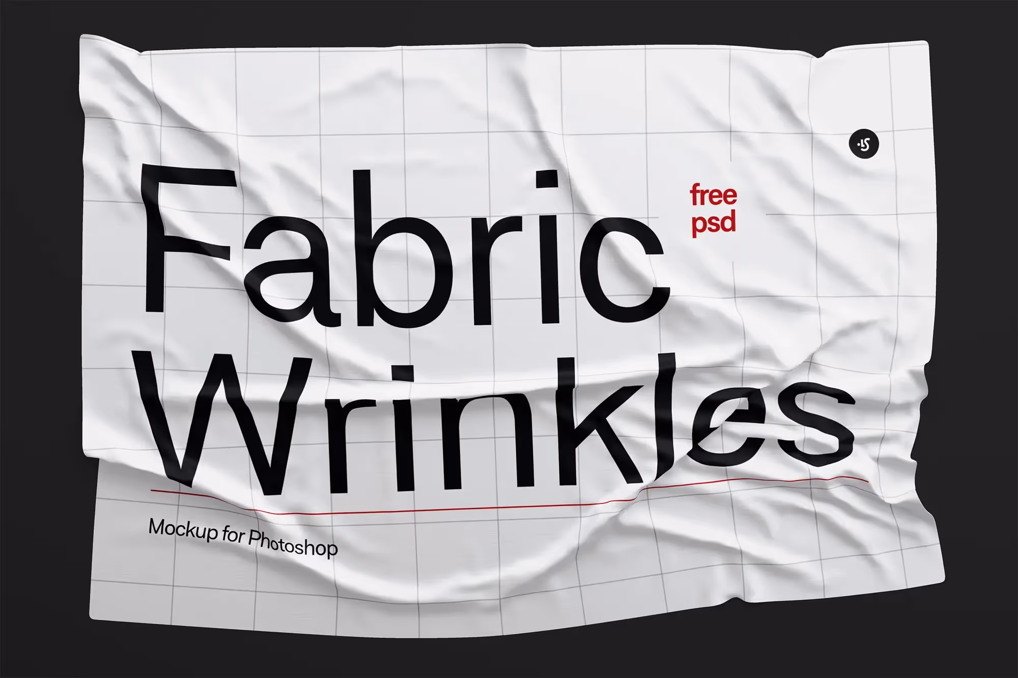 Free Fabric Wrinkled Mockup | Full Resolution File