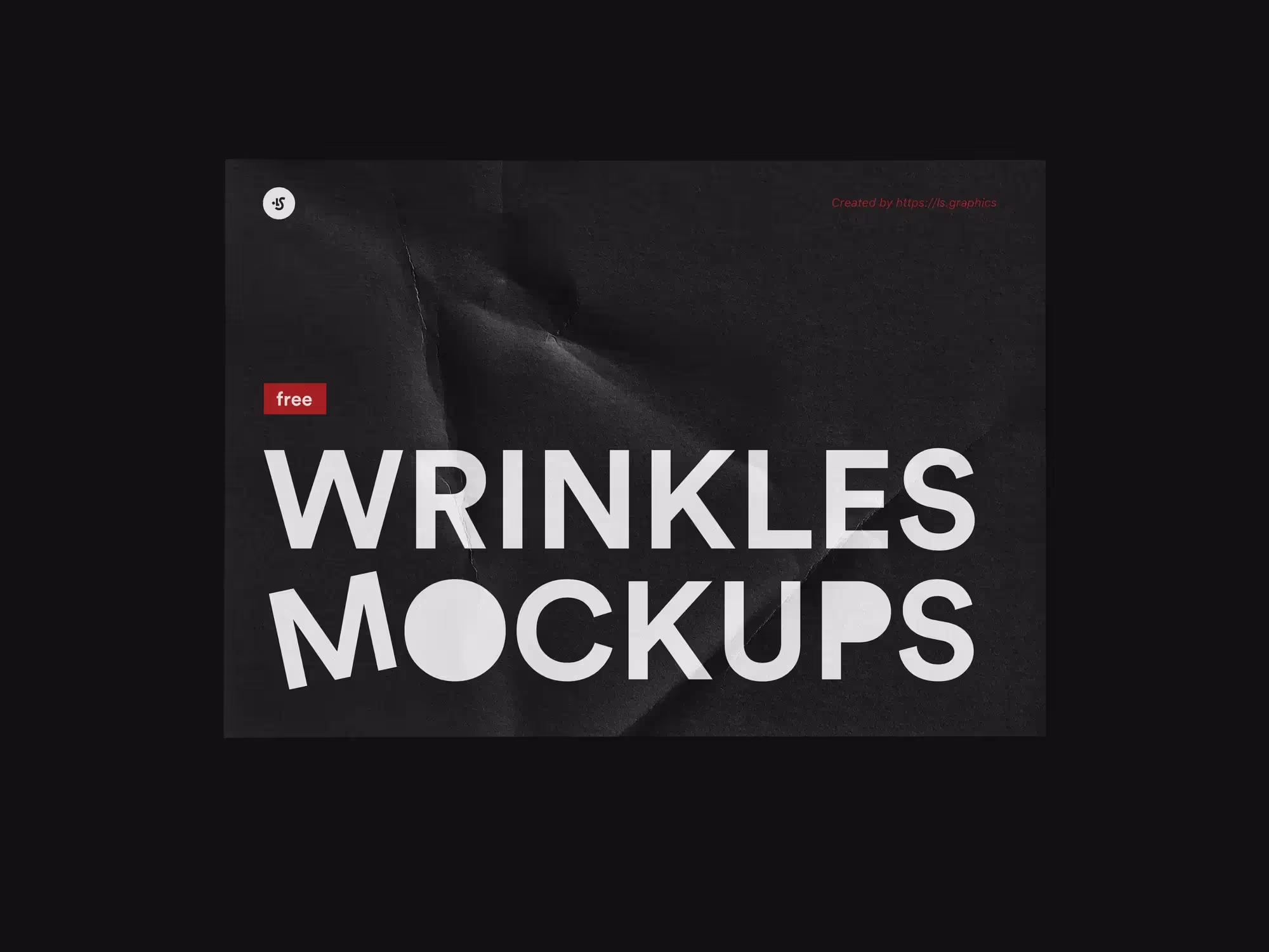 Free Crumpled Paper Mockup | Available on ls.graphics