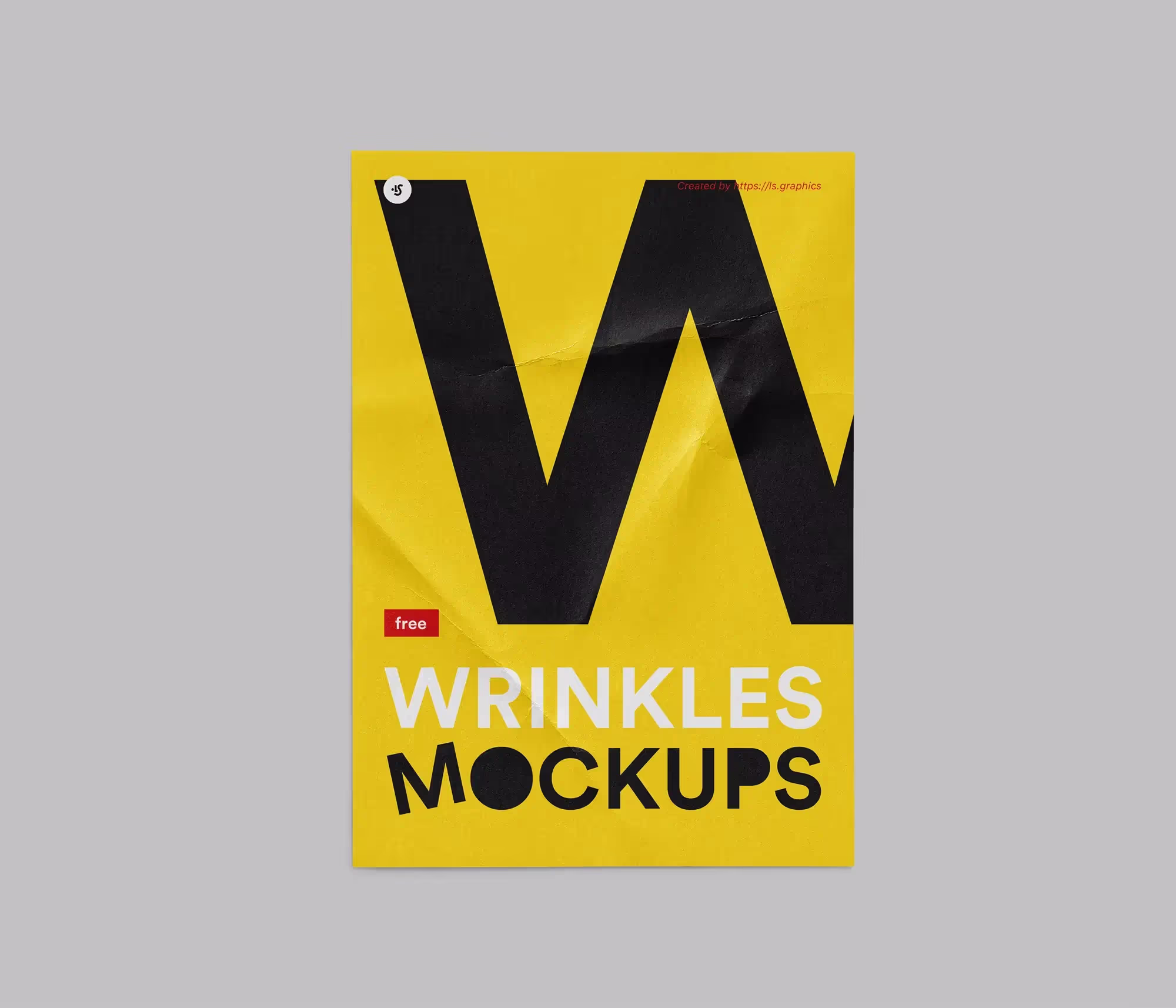Free Crumpled Paper Mockup | Available on ls.graphics