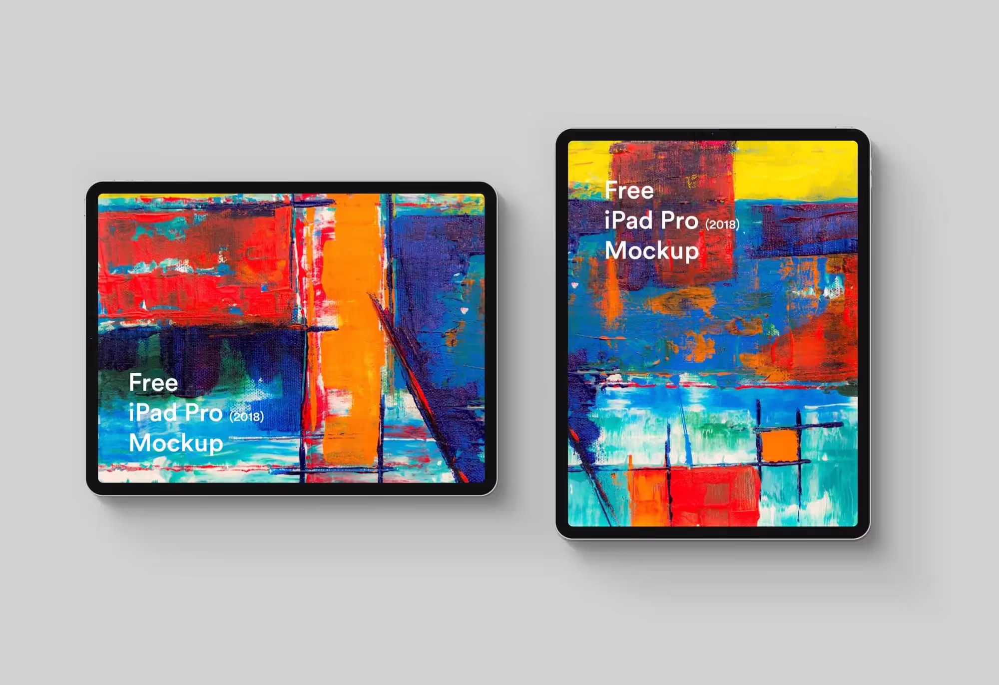 Free iPad Pro 2018 Easy to use Mockup | Available on ls.graphics