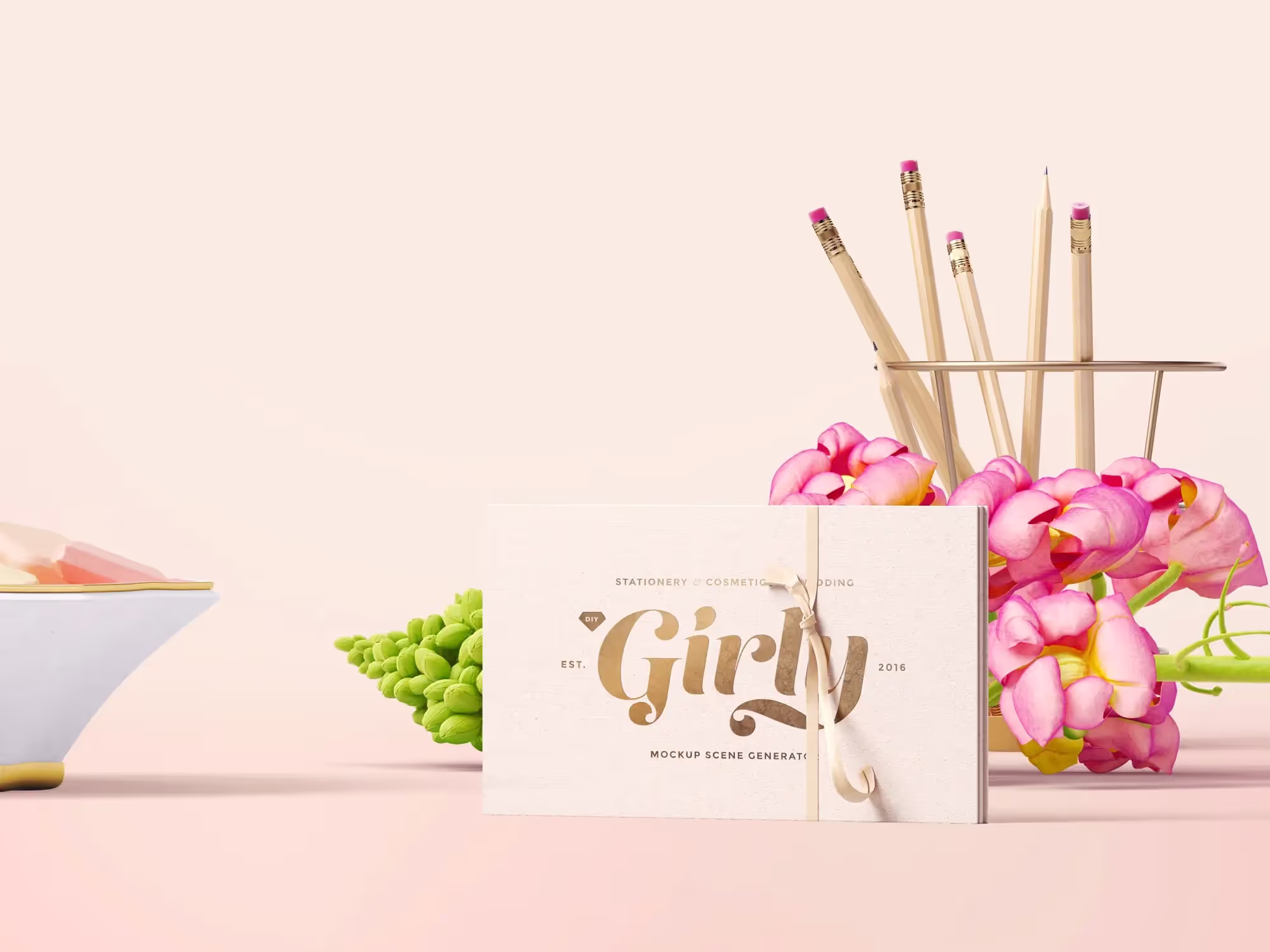 Three Girly Branding Mockups | Best Seller Template
