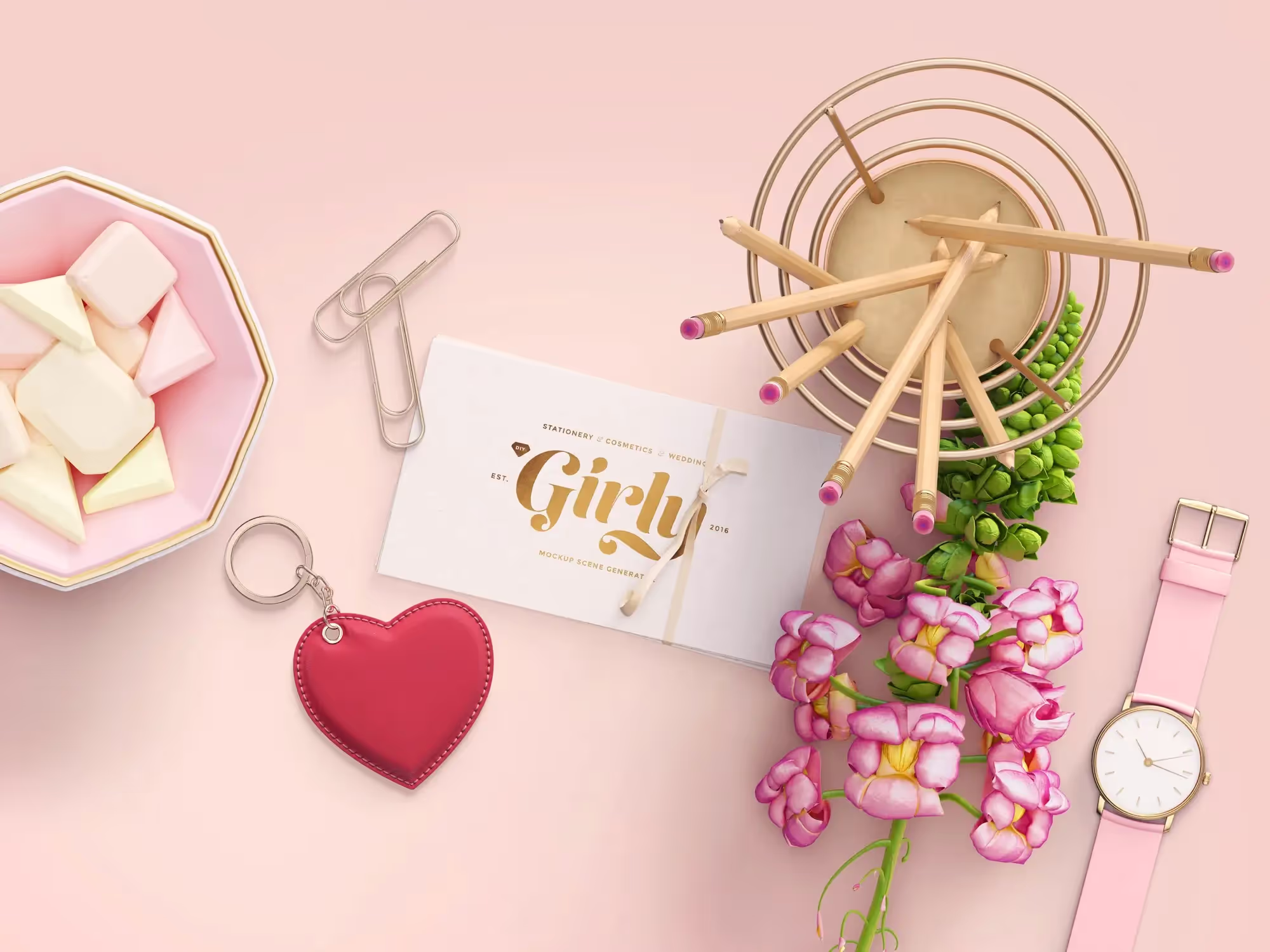 Three Girly Branding Mockups | Top Selling Mockup
