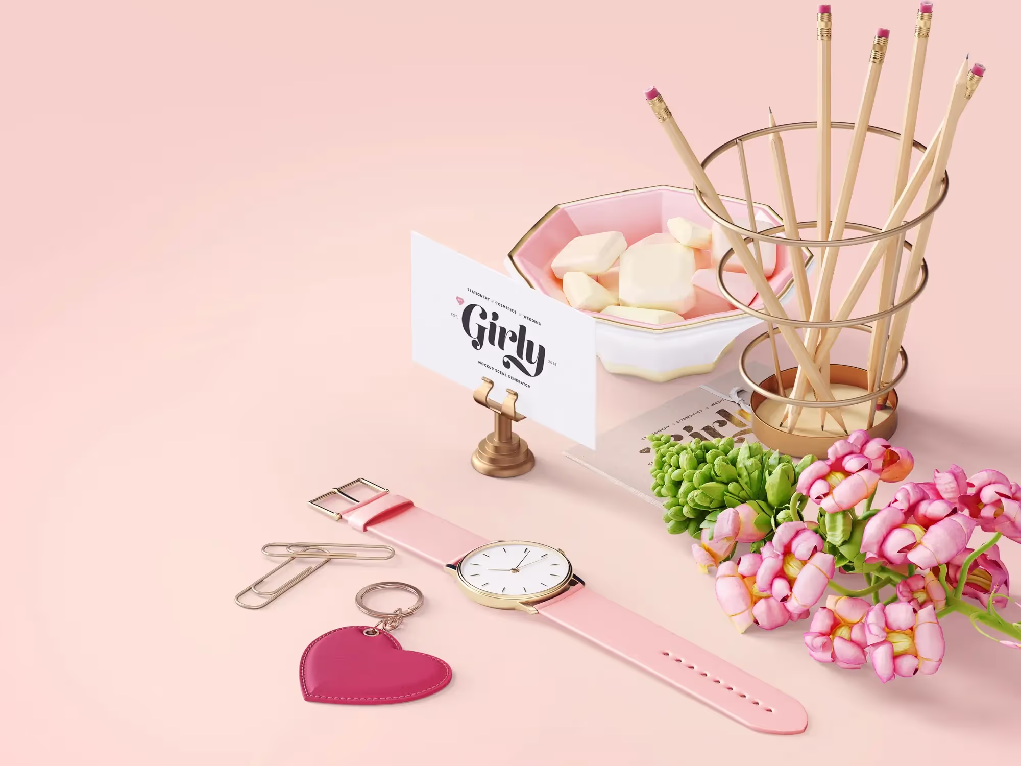 Three Girly Branding Mockups | Top Selling Mockup