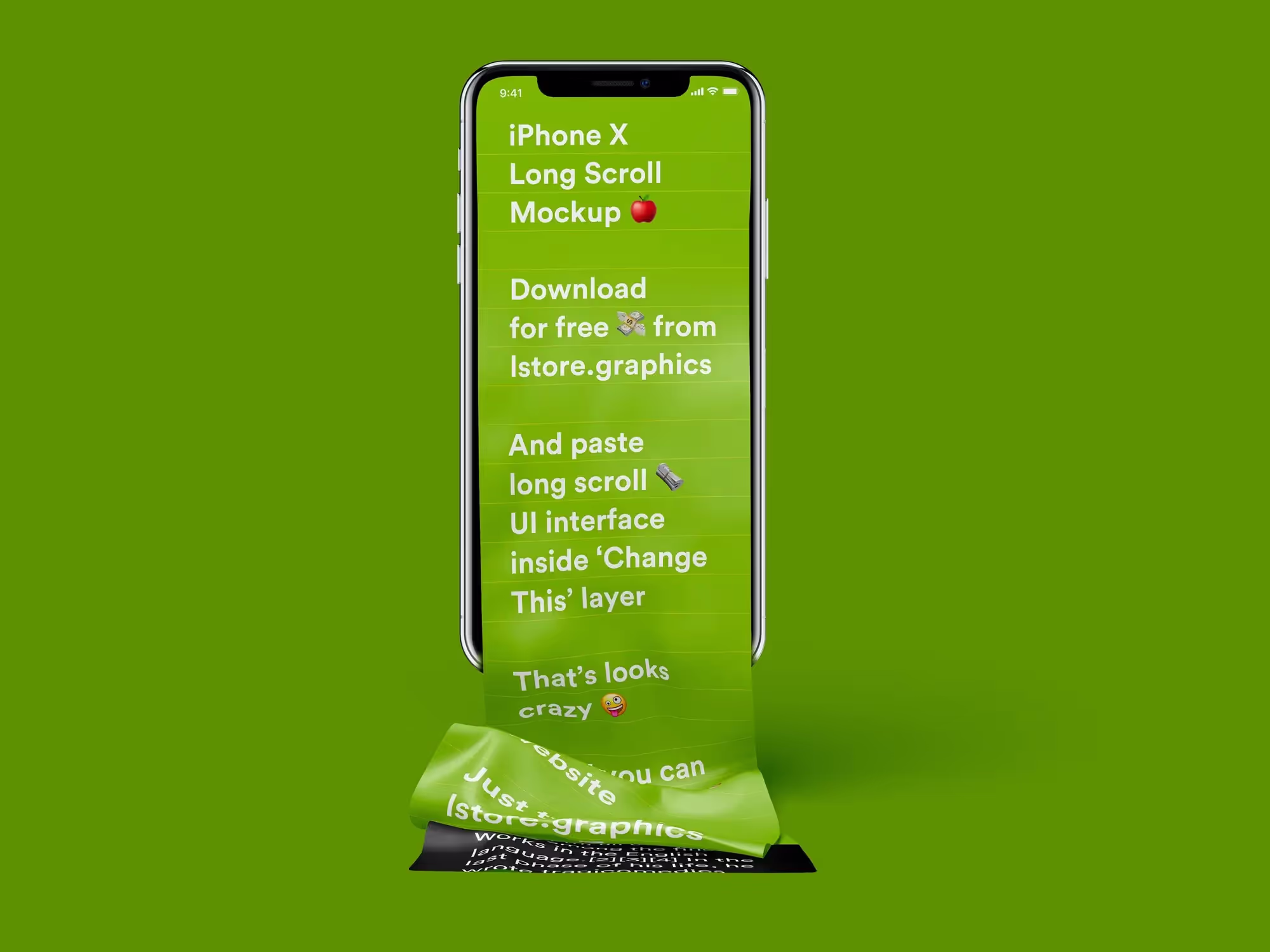 Free Long Scroll iPhone X Mockup | Top Selling Mockup