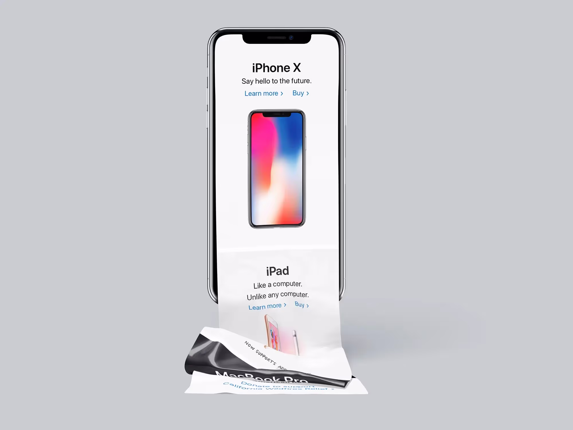 Free Long Scroll iPhone X Mockup | Professional Template