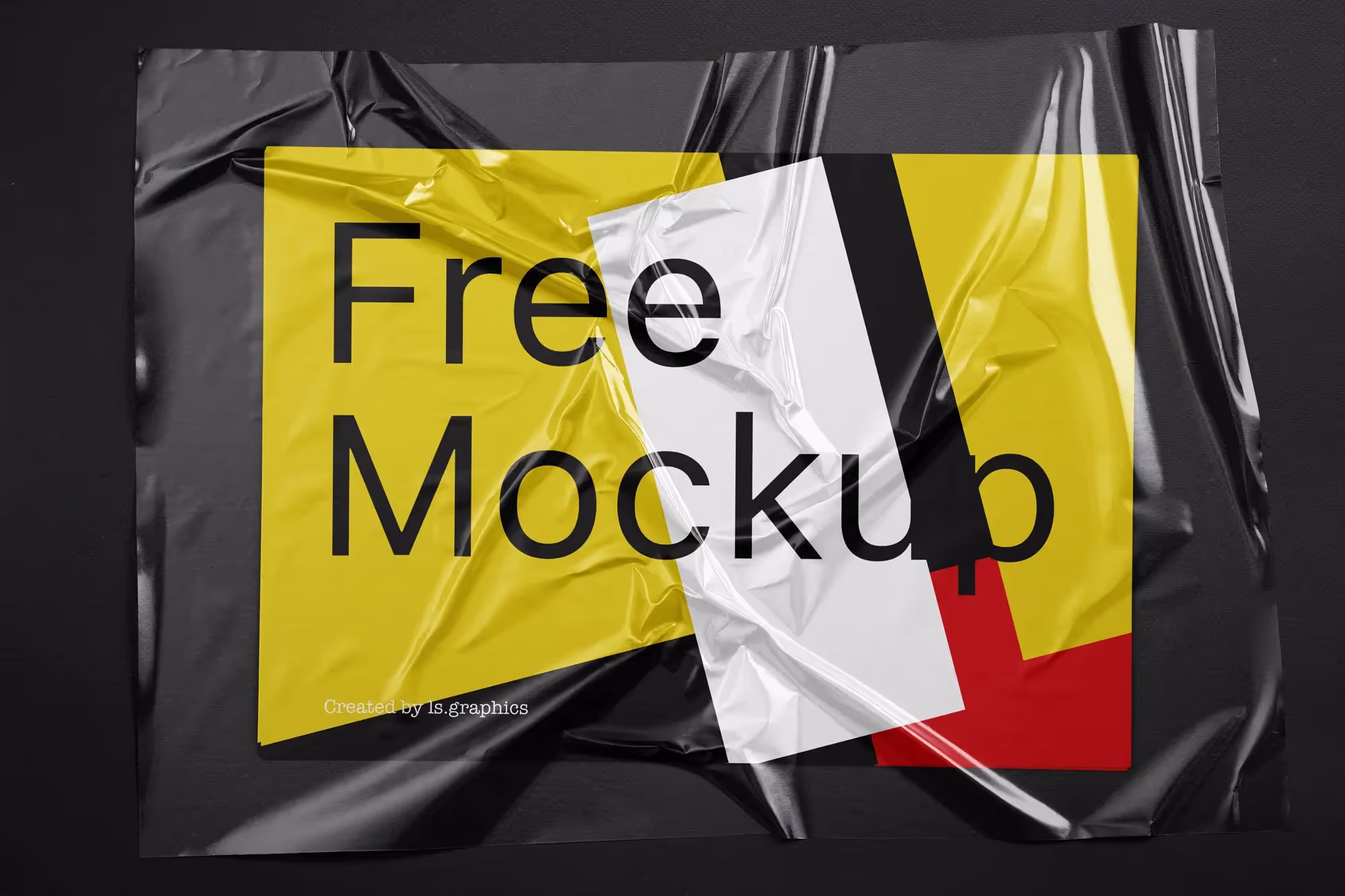 Free Plastic Wrinkled Reflections Mockup | Top Selling Mockup