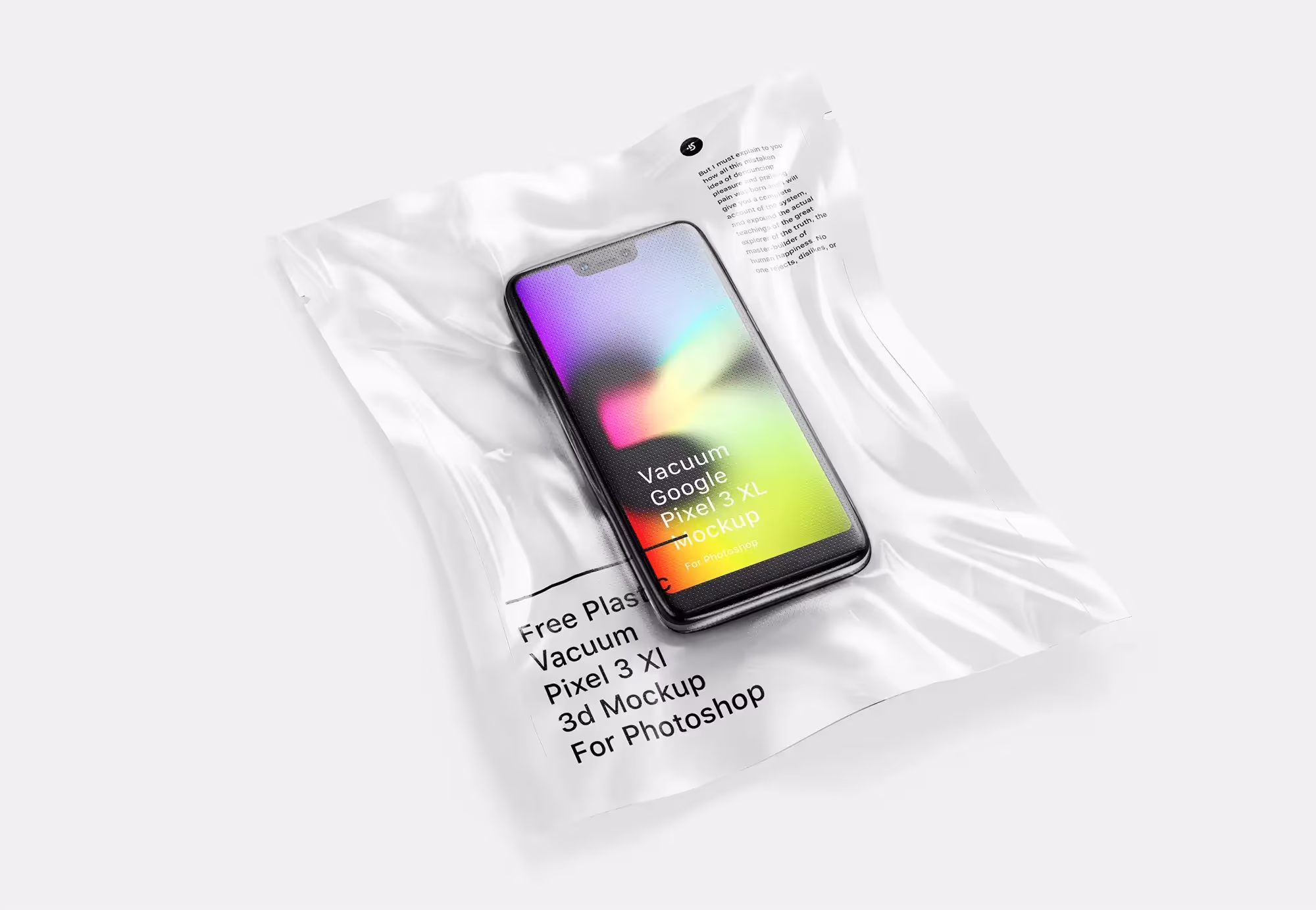 Free Vacuum Plastic Pixel 3 XL Mockup | Best Seller Template