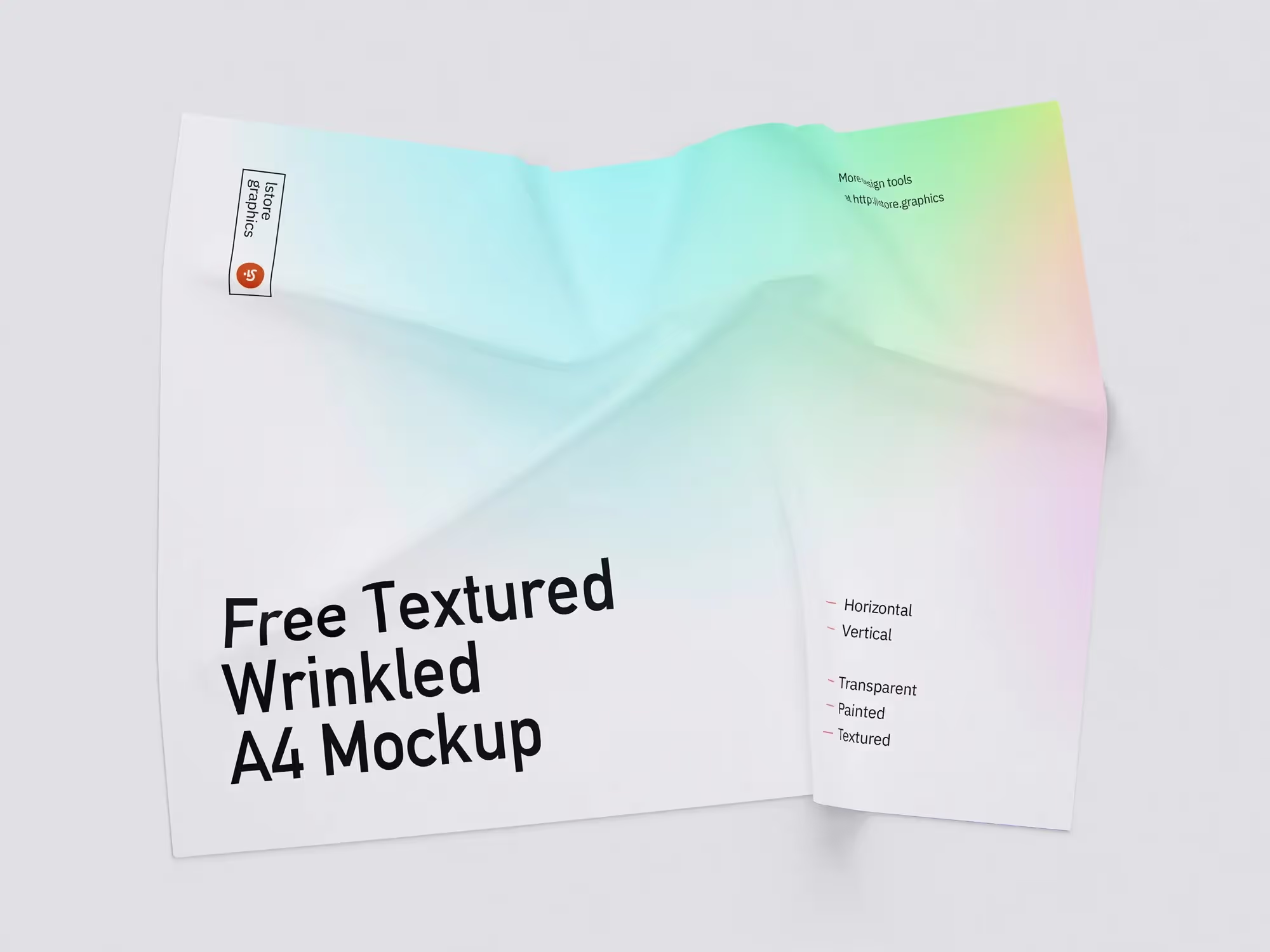 Free Transparent Wrinkled A4 Mockup | Commercial License Ready