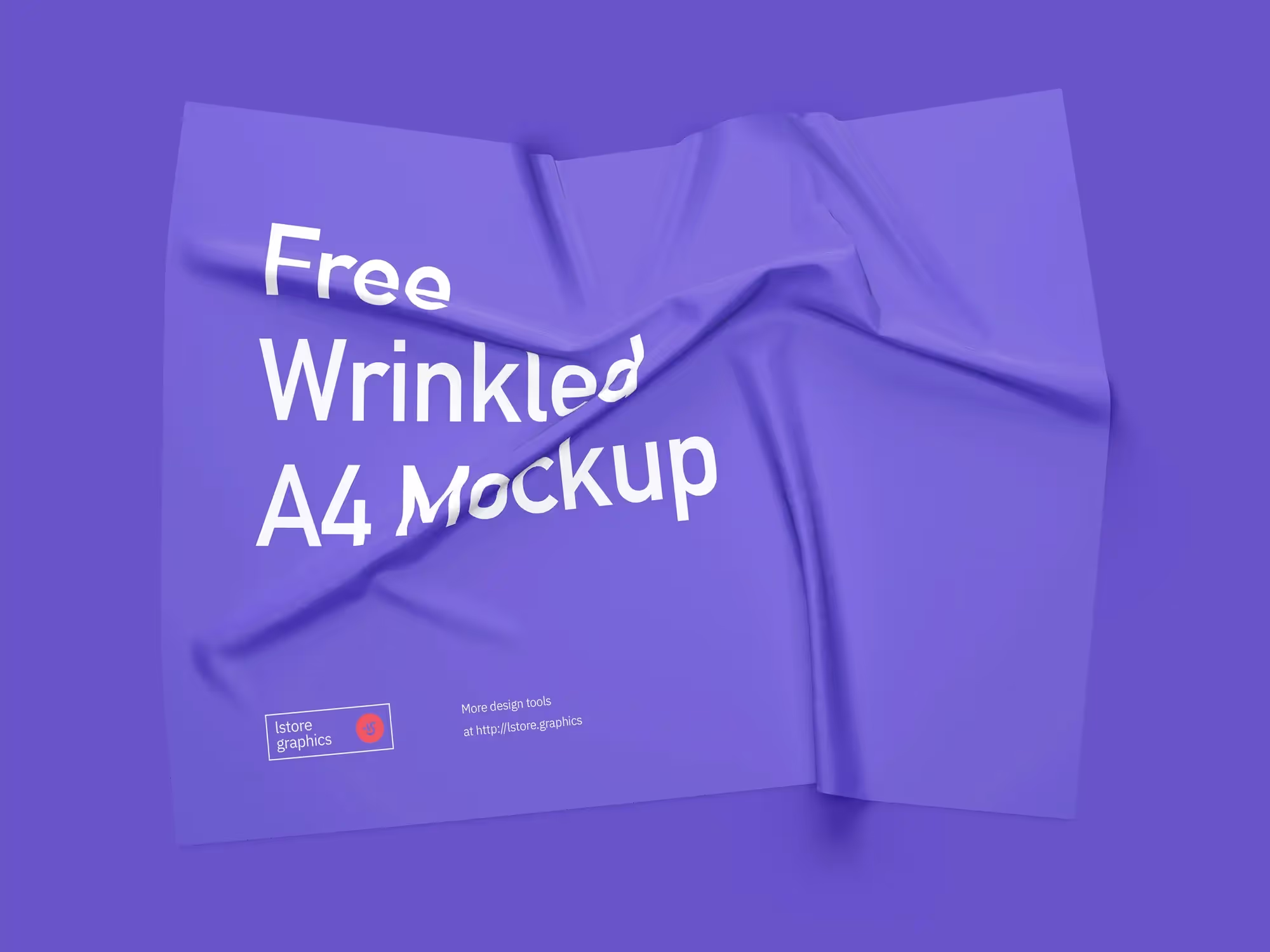 Free Transparent Wrinkled A4 Mockup | High Quality Asset