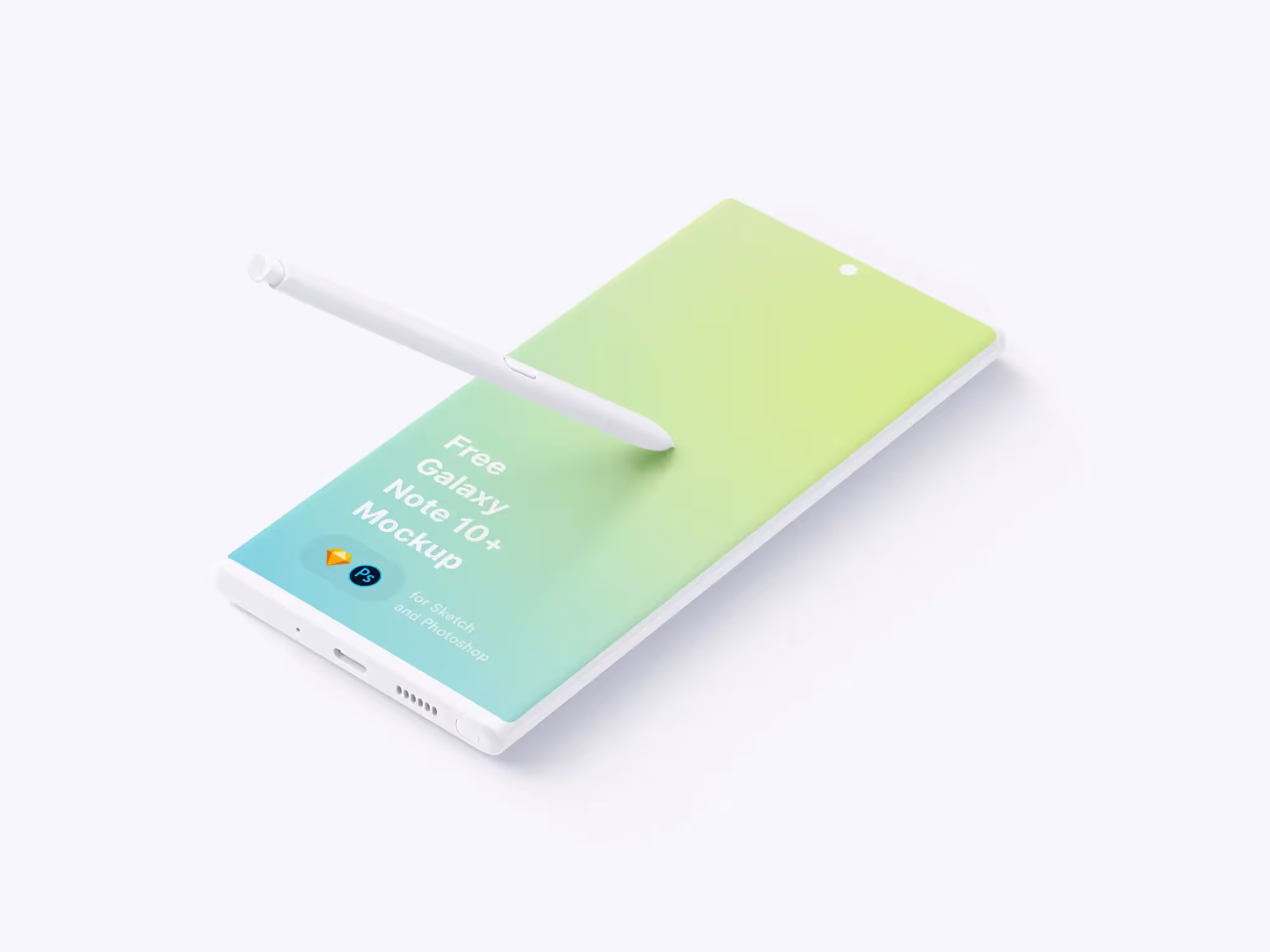 Free Samsung Galaxy Note 10 Plus Mockup | Commercial License Ready