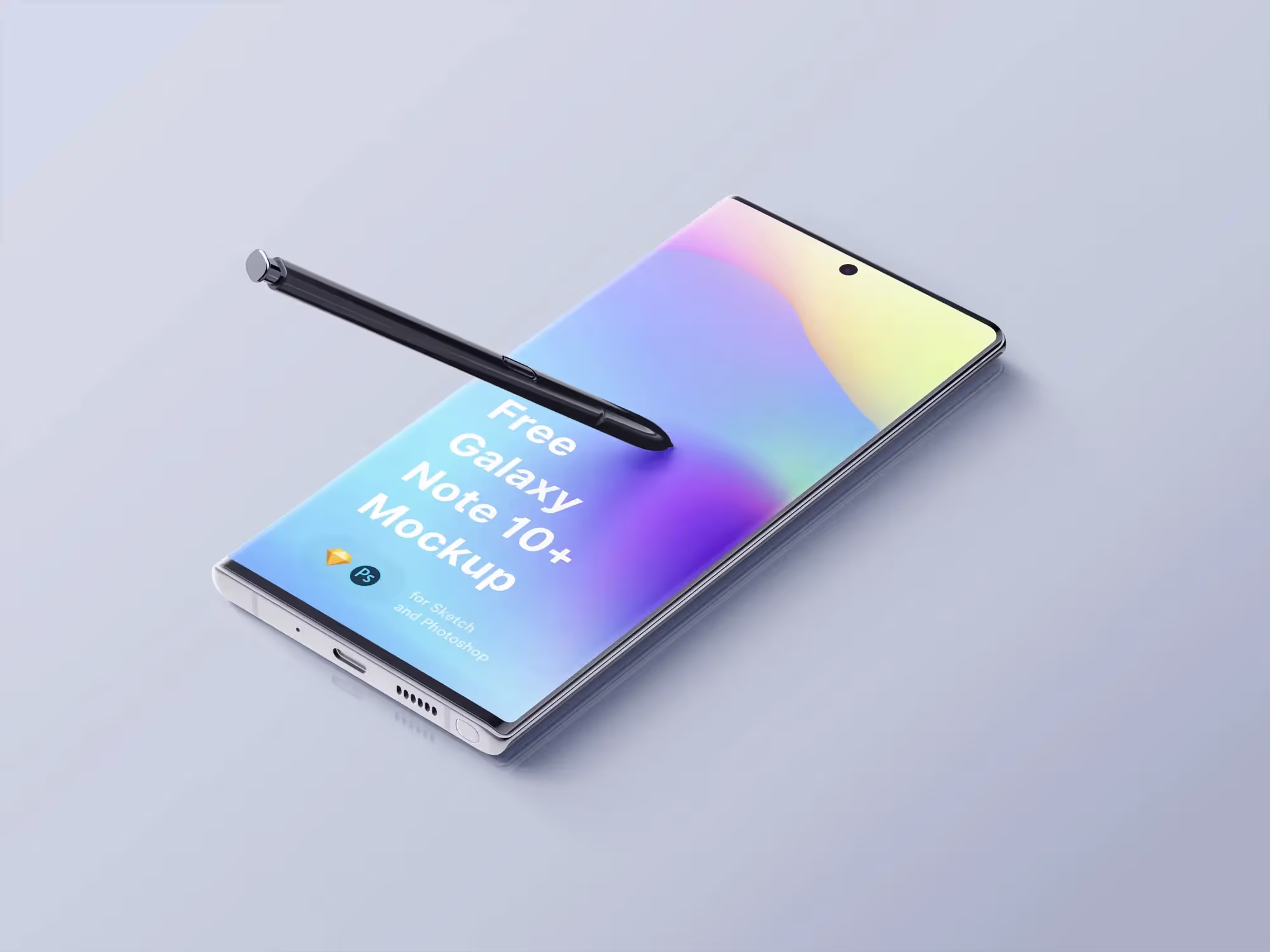 Free Samsung Galaxy Note 10 Plus Mockup | Available on ls.graphics