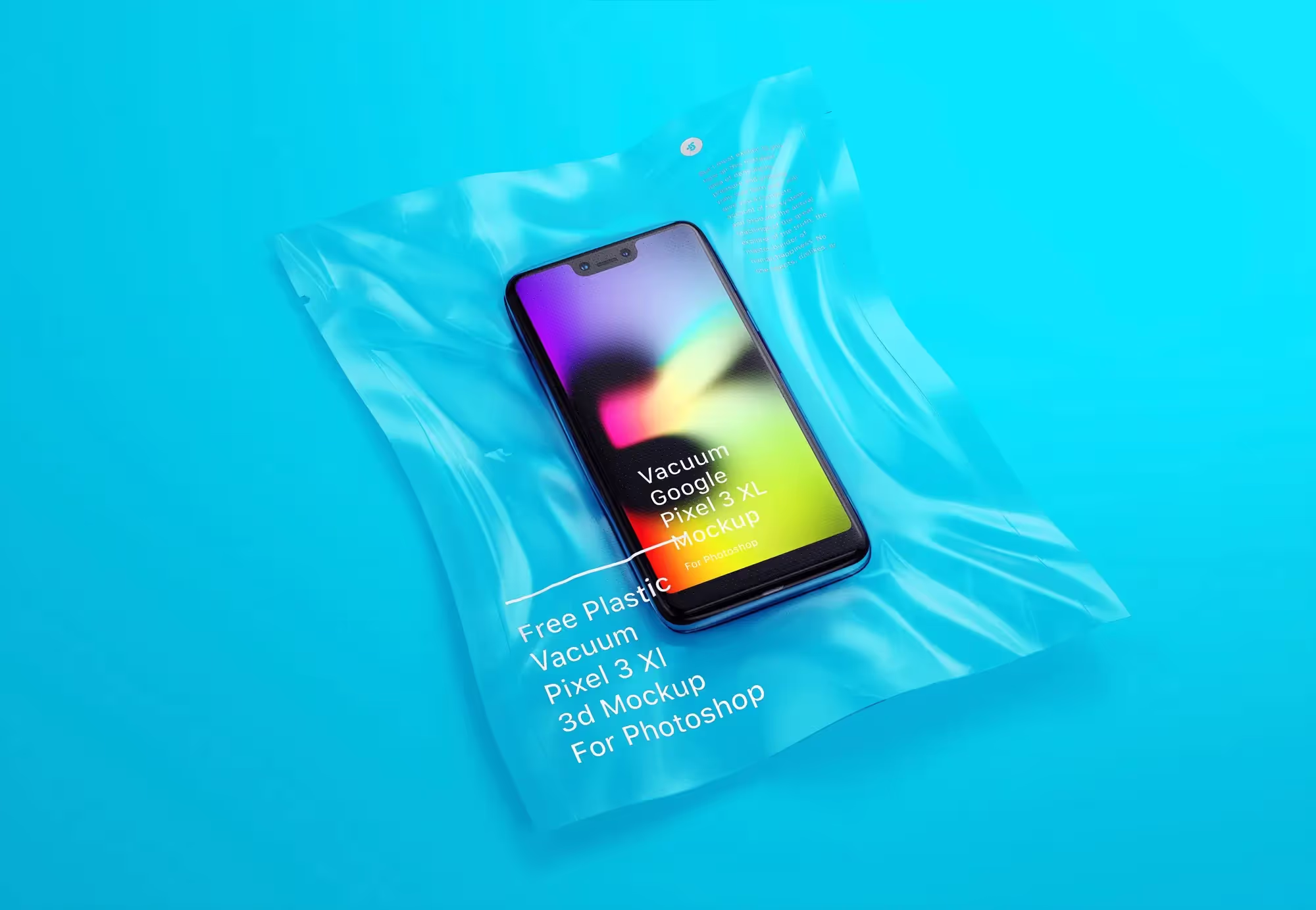 Free Vacuum Plastic Pixel 3 XL Mockup | High Quality Asset
