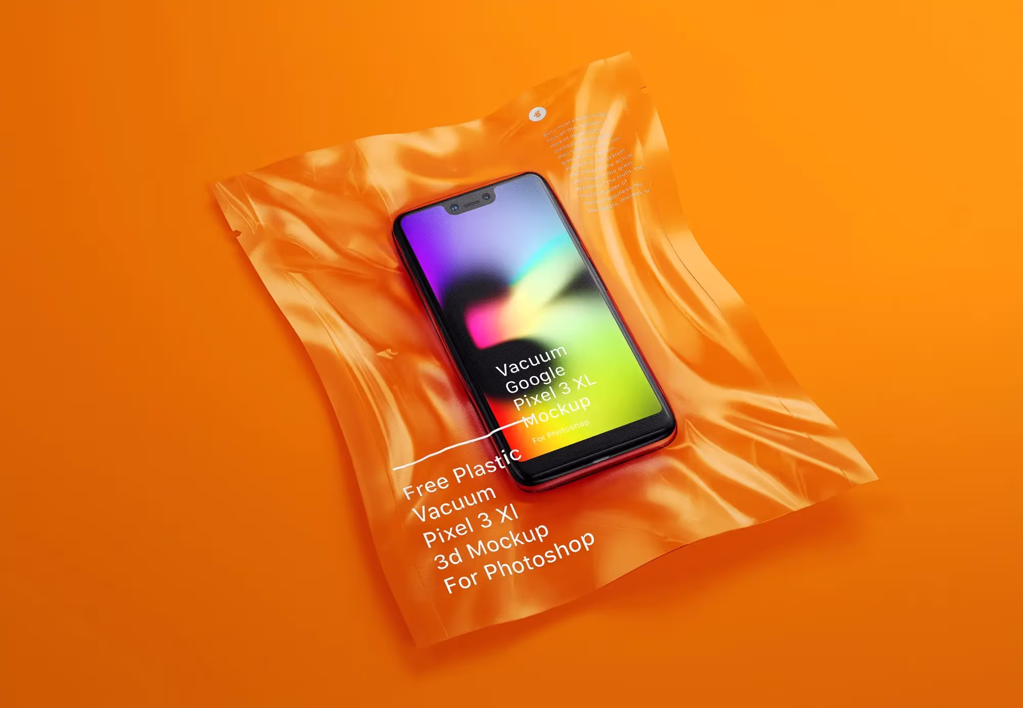 Free Vacuum Plastic Pixel 3 XL Mockup | Best Seller Template
