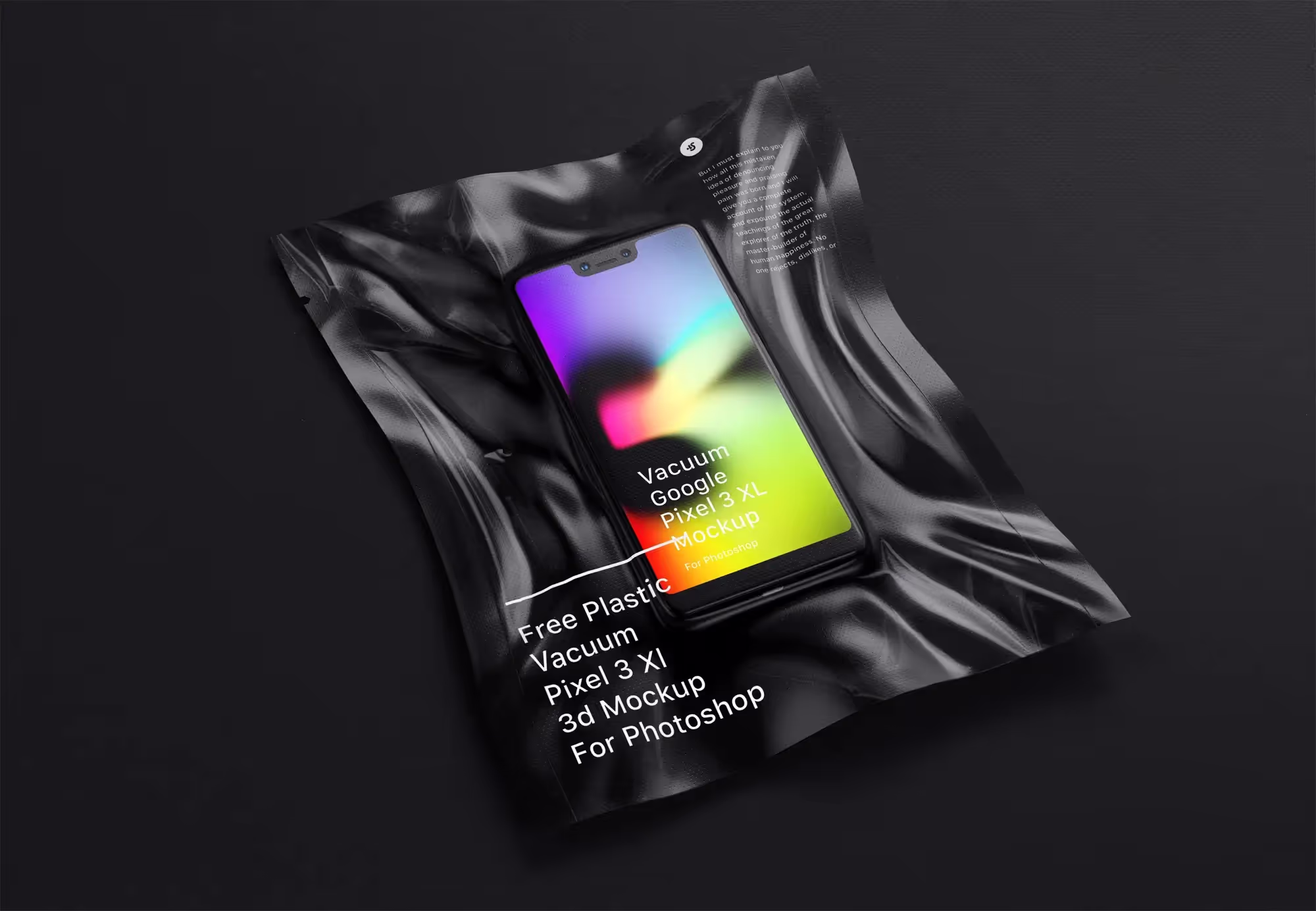 Free Vacuum Plastic Pixel 3 XL Mockup | Commercial License Ready